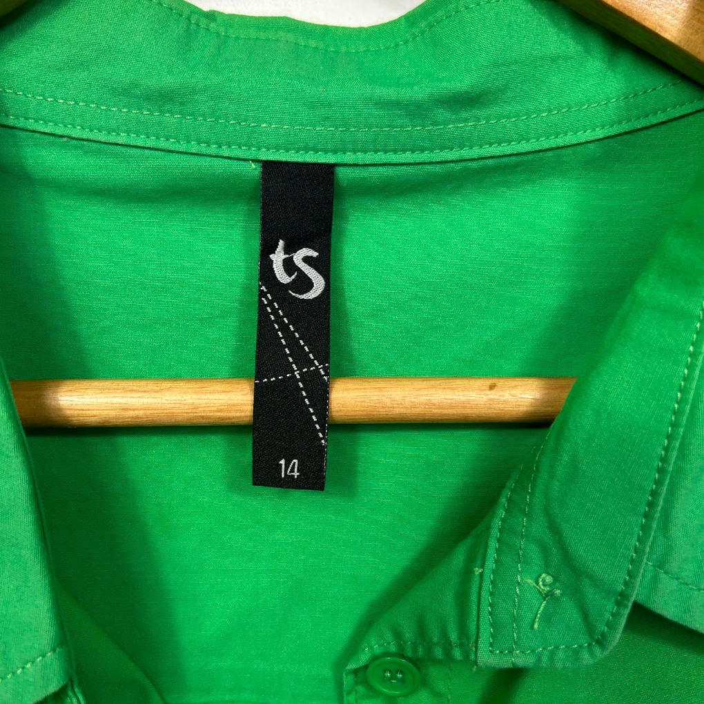 Taking Shape Green Cotton Shirt - Size 14 - Image 2