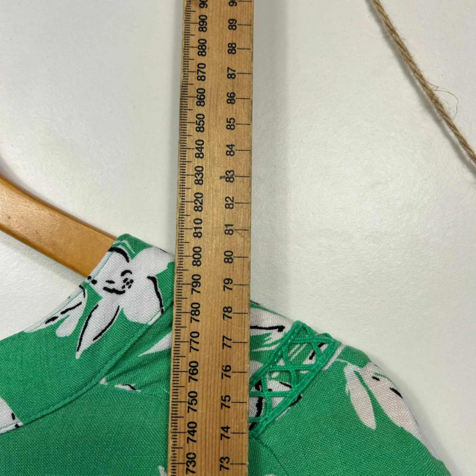 Taking Shape Green Viscose 3/4 Sleeve Floral Boho Top Blouse Size 12 - Image 8