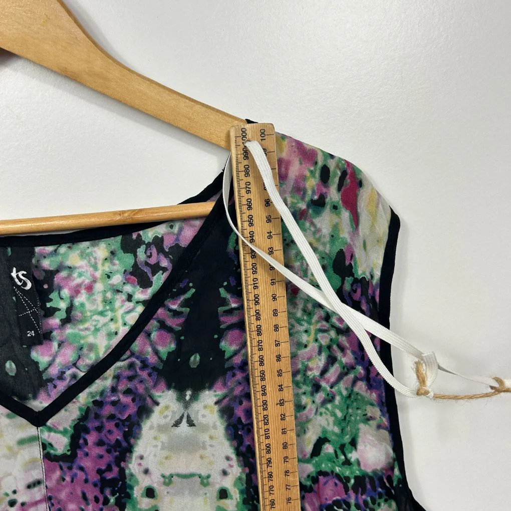 Taking Shape Multicoloured Sleeveless Top - Size 24 - Image 7