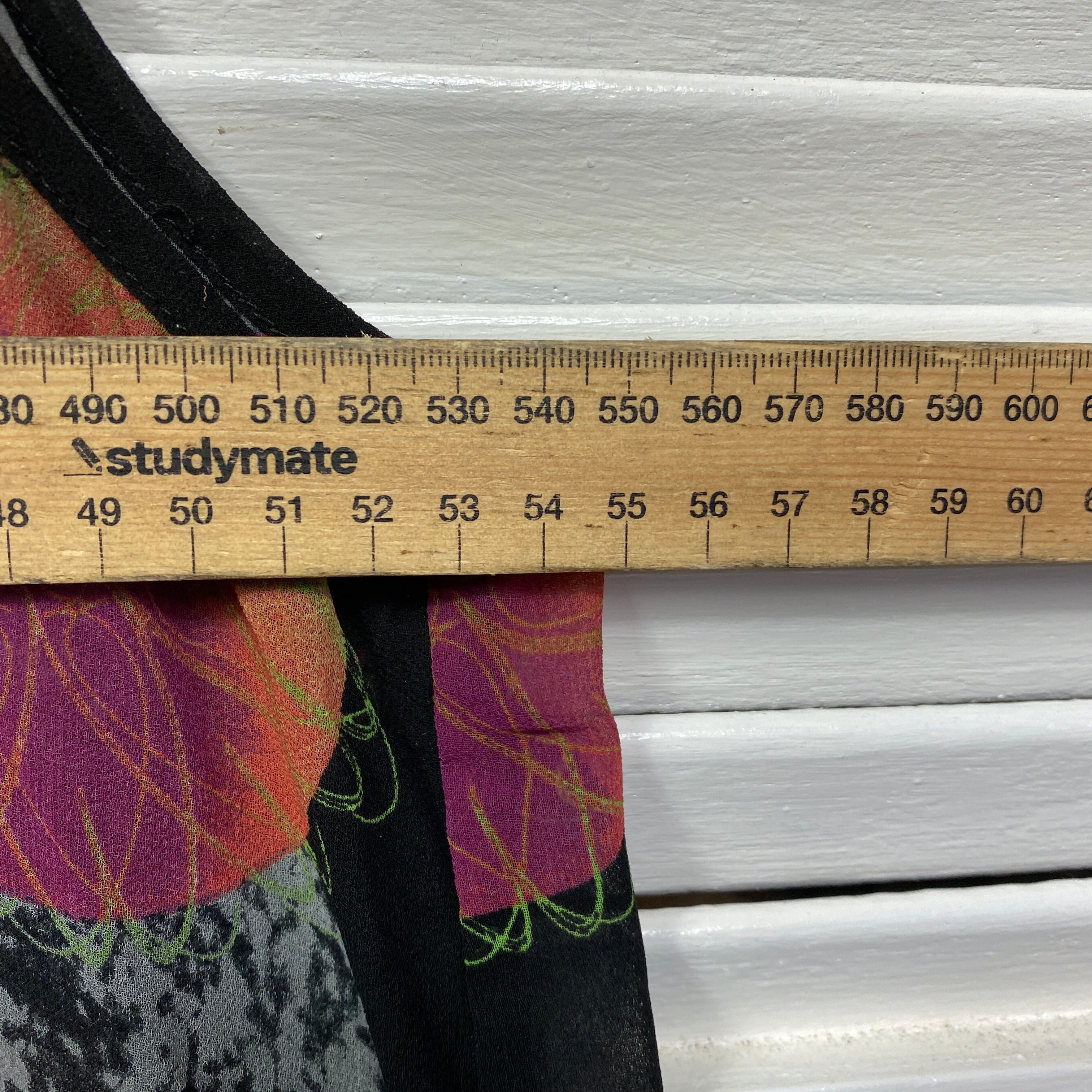 Taking Shape Top Size 14 XS Plus Sleeveless Multicoloured Sheer - Image 7
