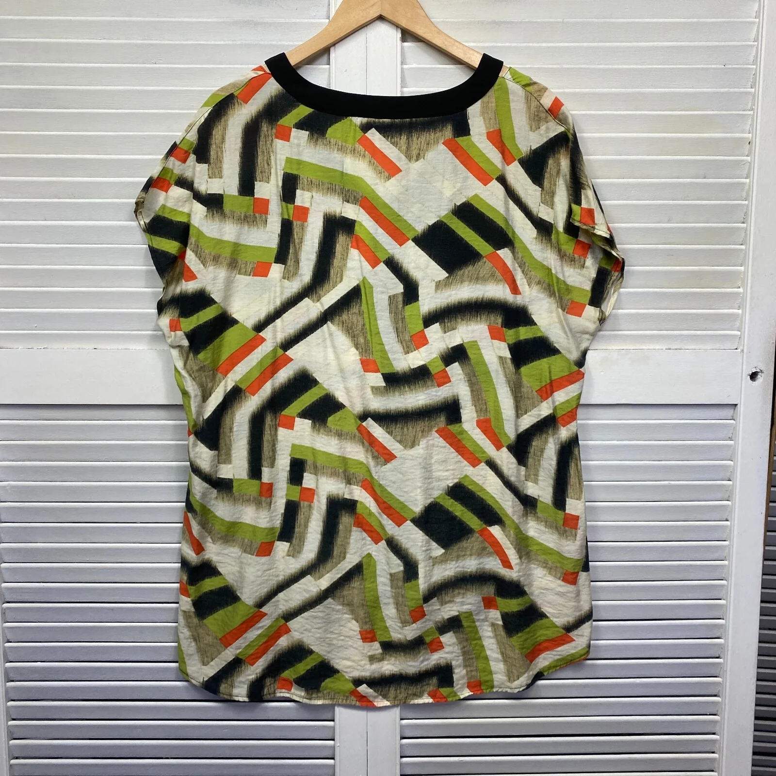 Taking Shape Top Size 12 14 Multicoloured Short Sleeve Viscose - Image 4