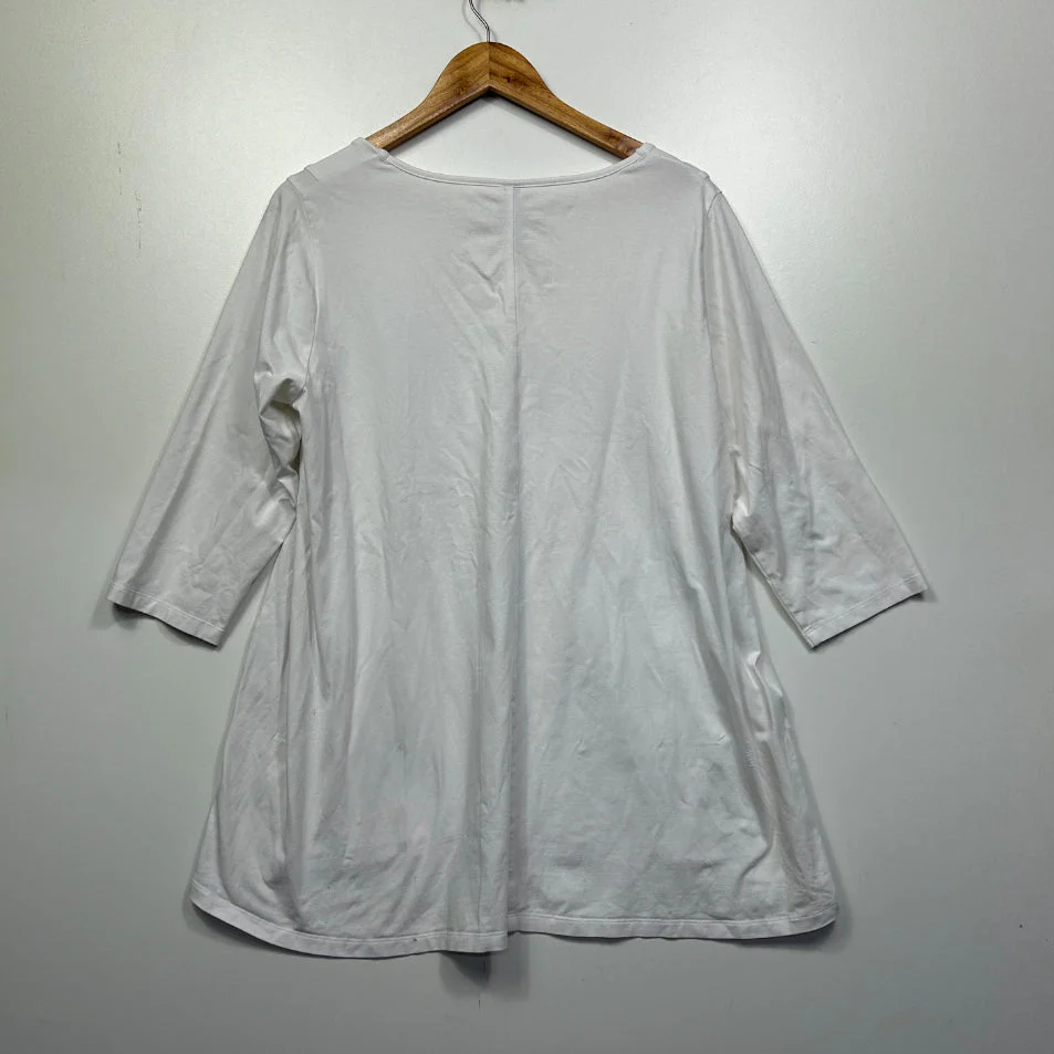 Taking Shape White 3/4 Sleeve Swing Top - Size XS - Image 3