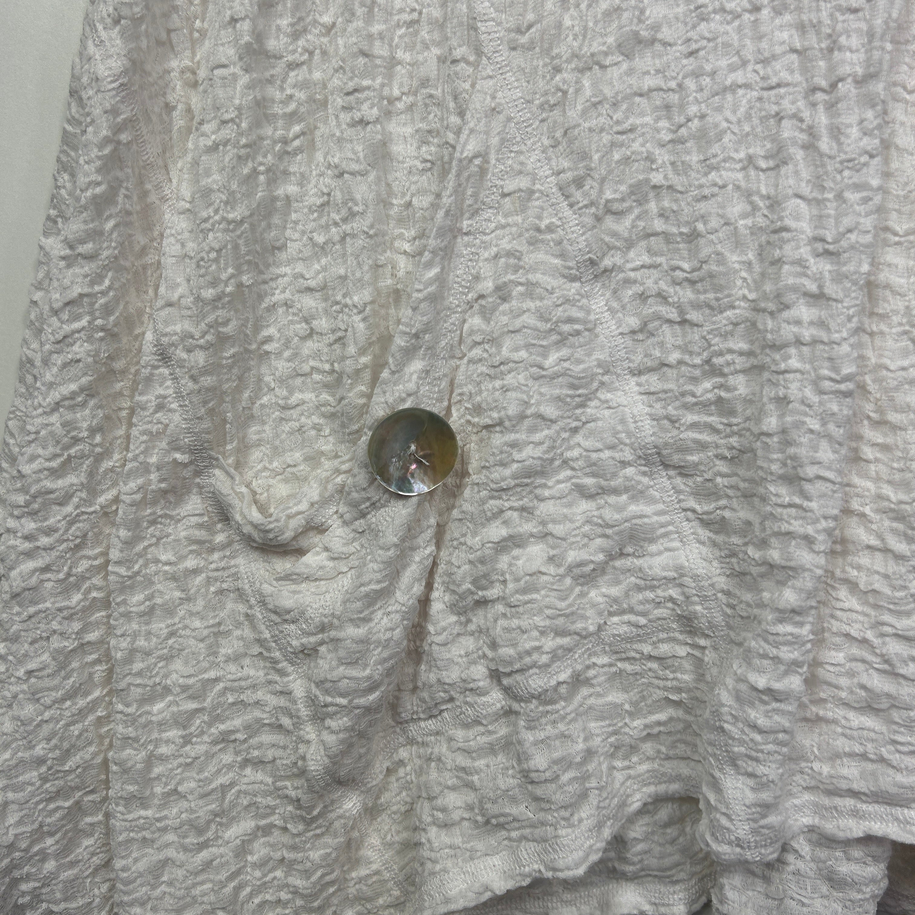 Taking Shape White Textured Tunic Top - Size 12/14 - Image 4