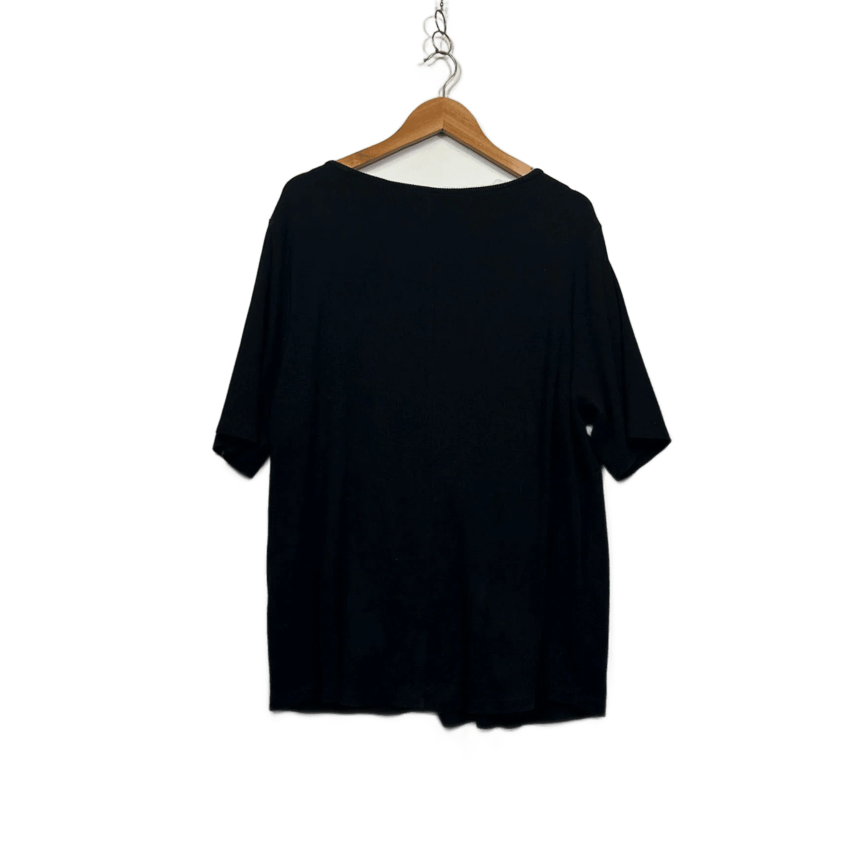 Taking Shape Women's Black Short Sleeve Cut Out Ribbed Basic Top Size 22 - Image 2