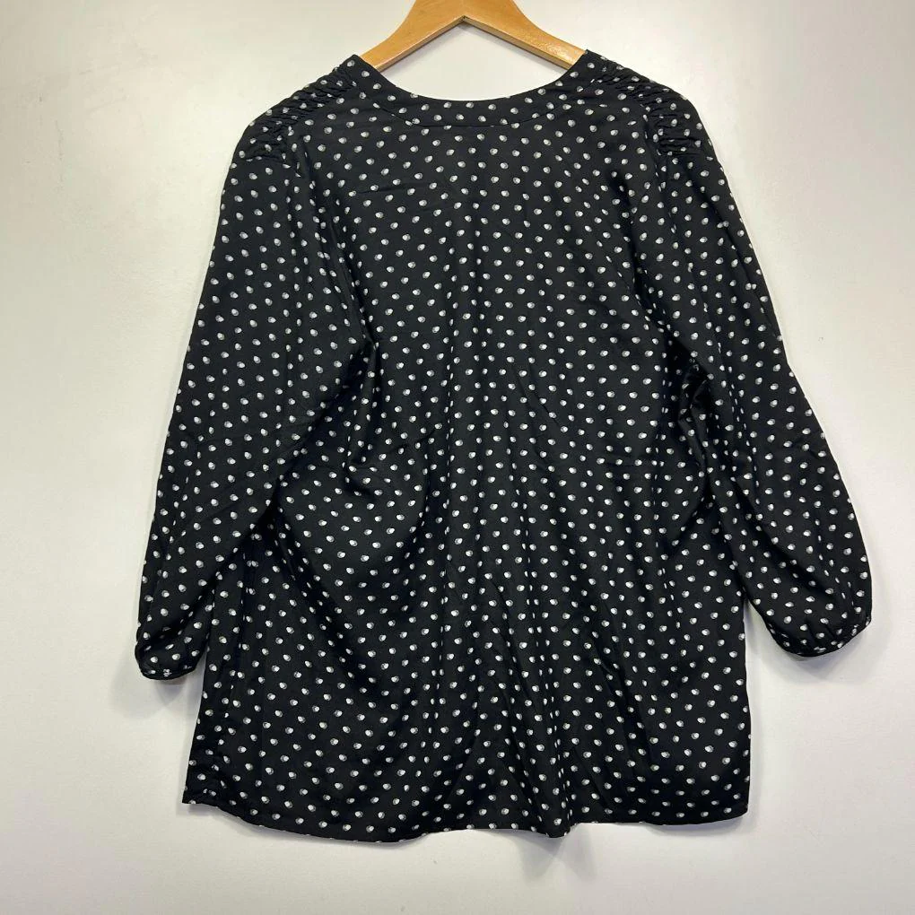 Tania Kay Black Polka Dot Top - Size 16 - Image 4