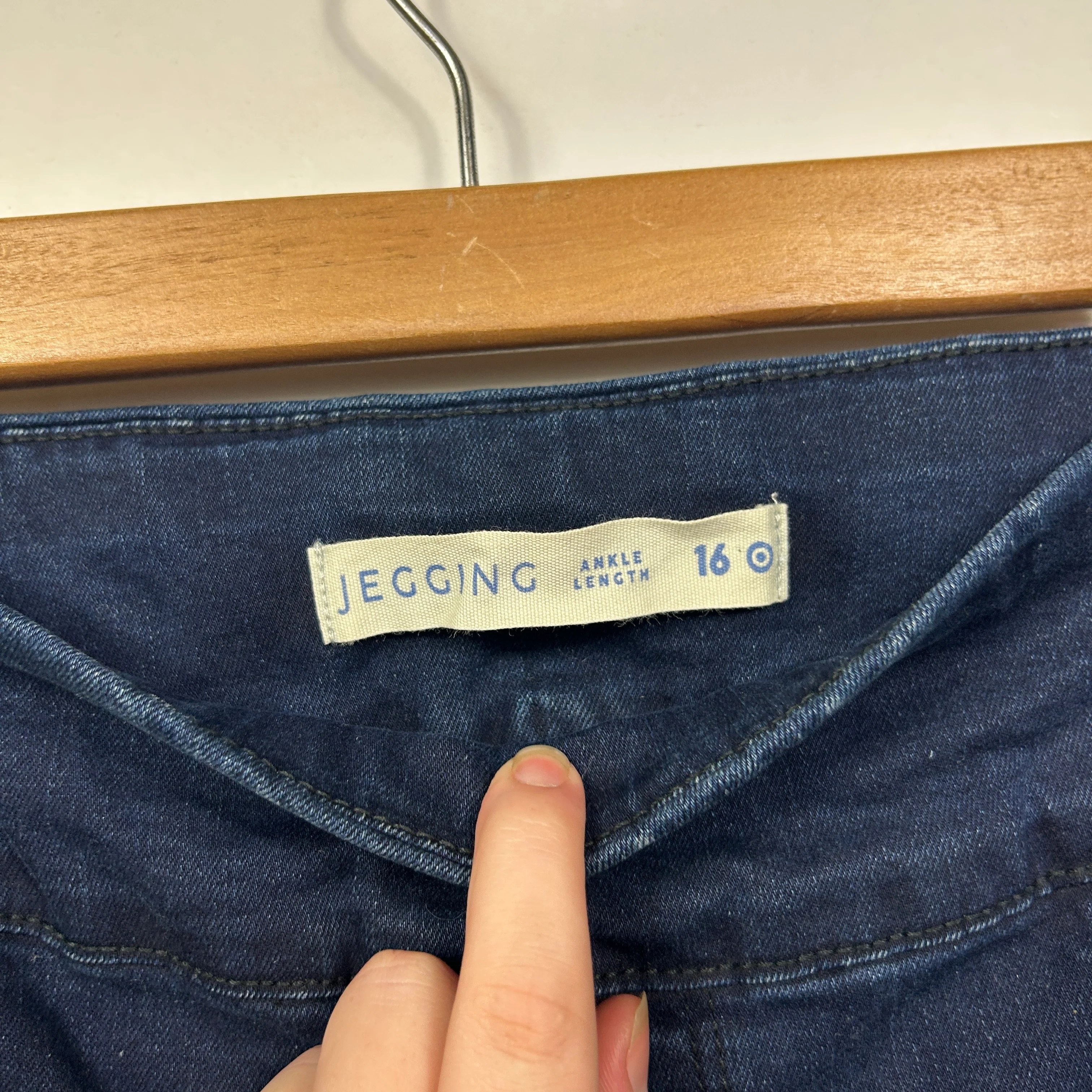 Target Ankle Length Navy Blue Denim Jeggings - Size 16 - Image 3