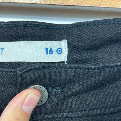 Target Black Cuffed Denim Shorts - Size 16 - Image 3
