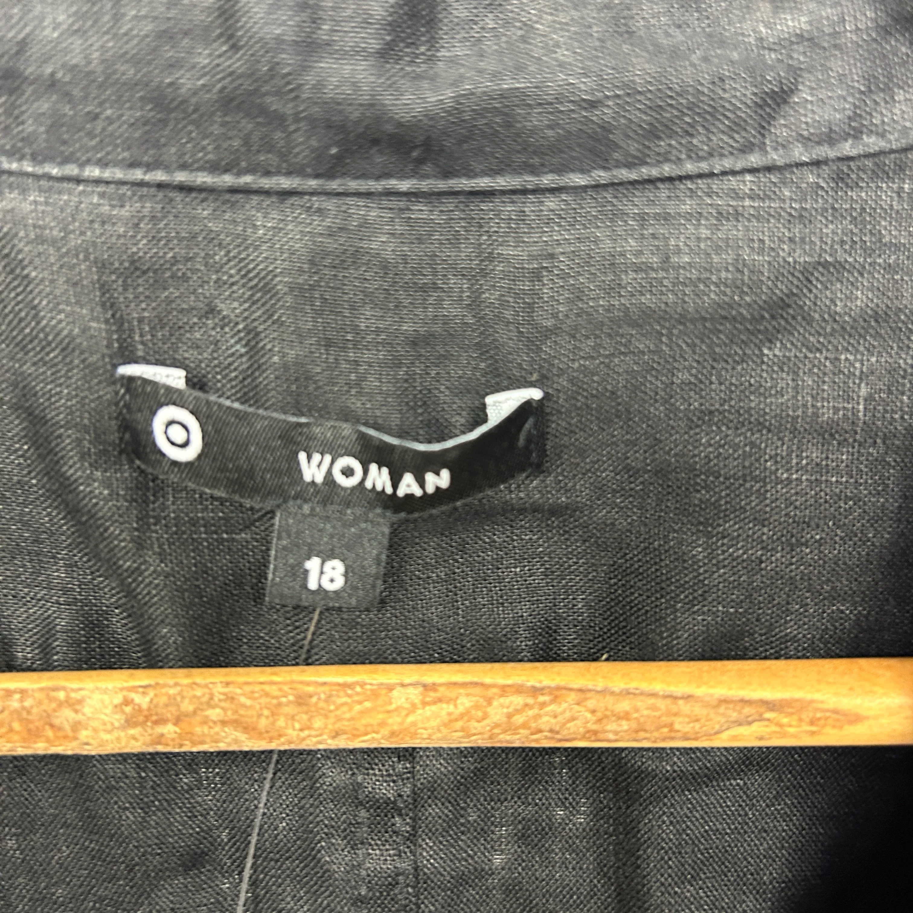 Target Black Linen Casual Shirt - Size 18 - Image 5