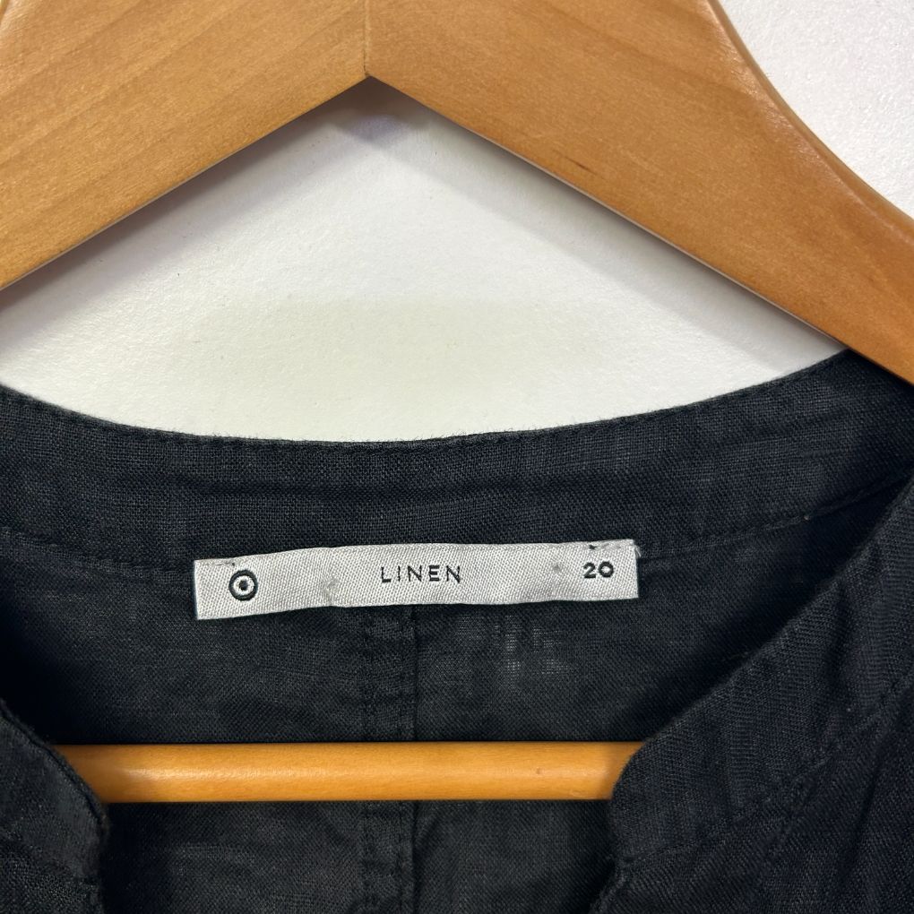 Target Black Linen Sleeveless Top - Size 20 - Image 2