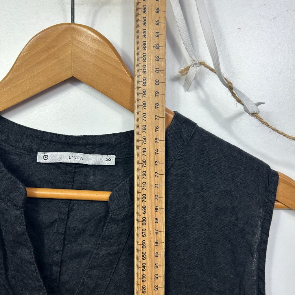 Target Black Linen Sleeveless Top - Size 20 - Image 6