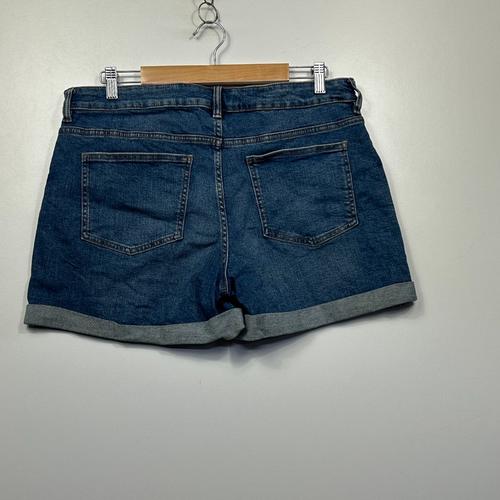 Target Blue Cuffed Denim Shorts - Size 16 - Image 2