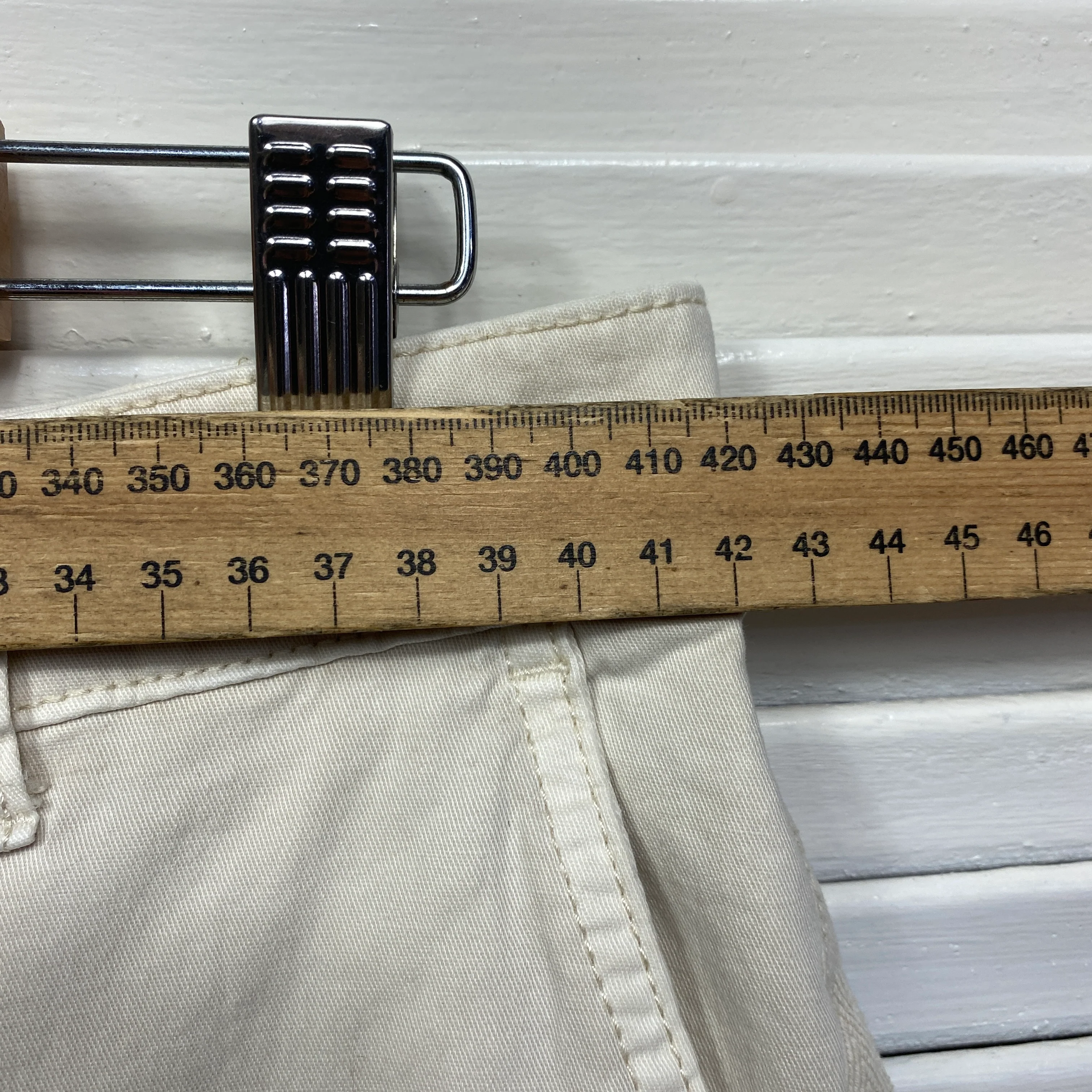 Target Chino Pants Size 14 Cream Pockets Rolled Cuff (New with marks) - Image 9