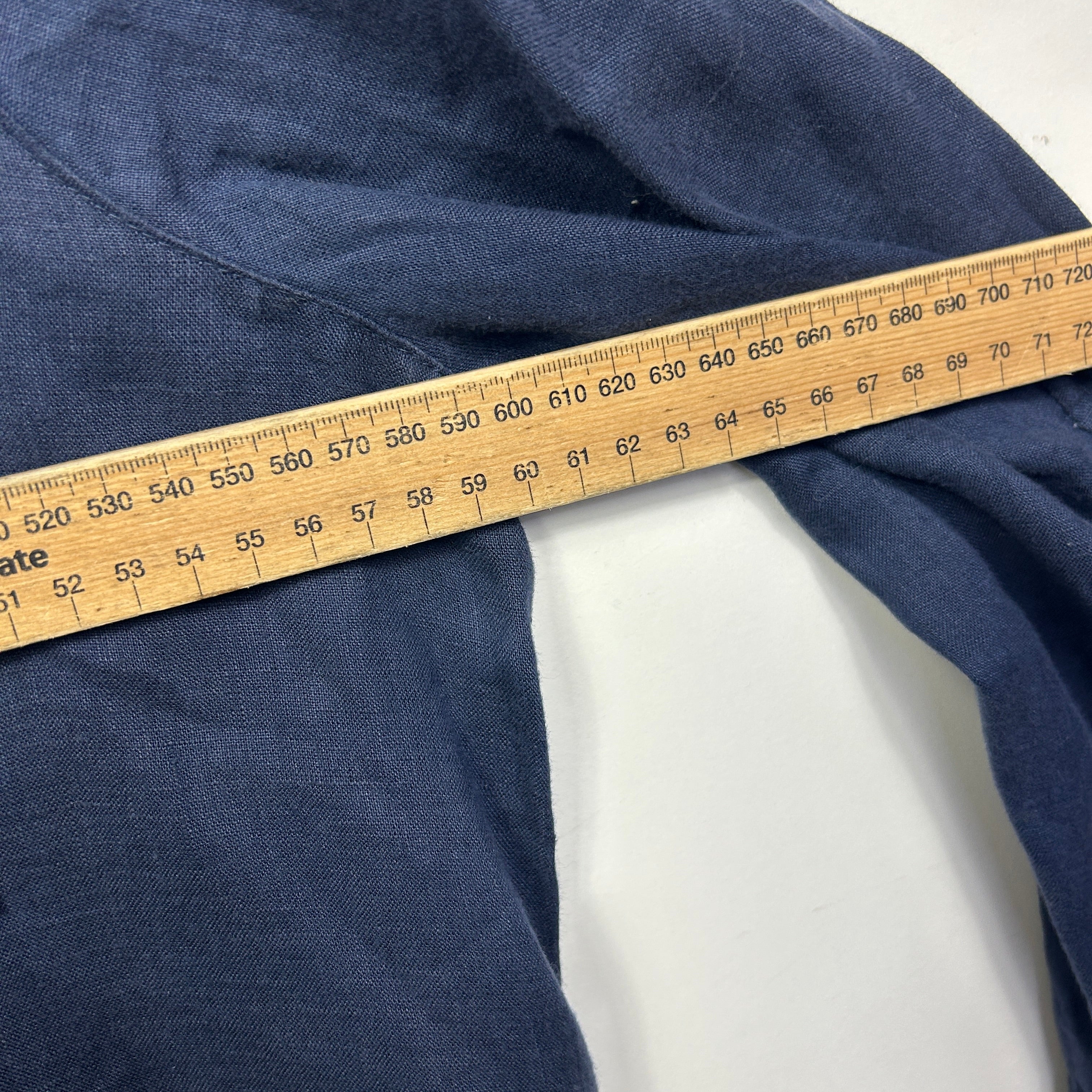Target Collection Navy Blue Linen Shirt - Size 16 - Image 6