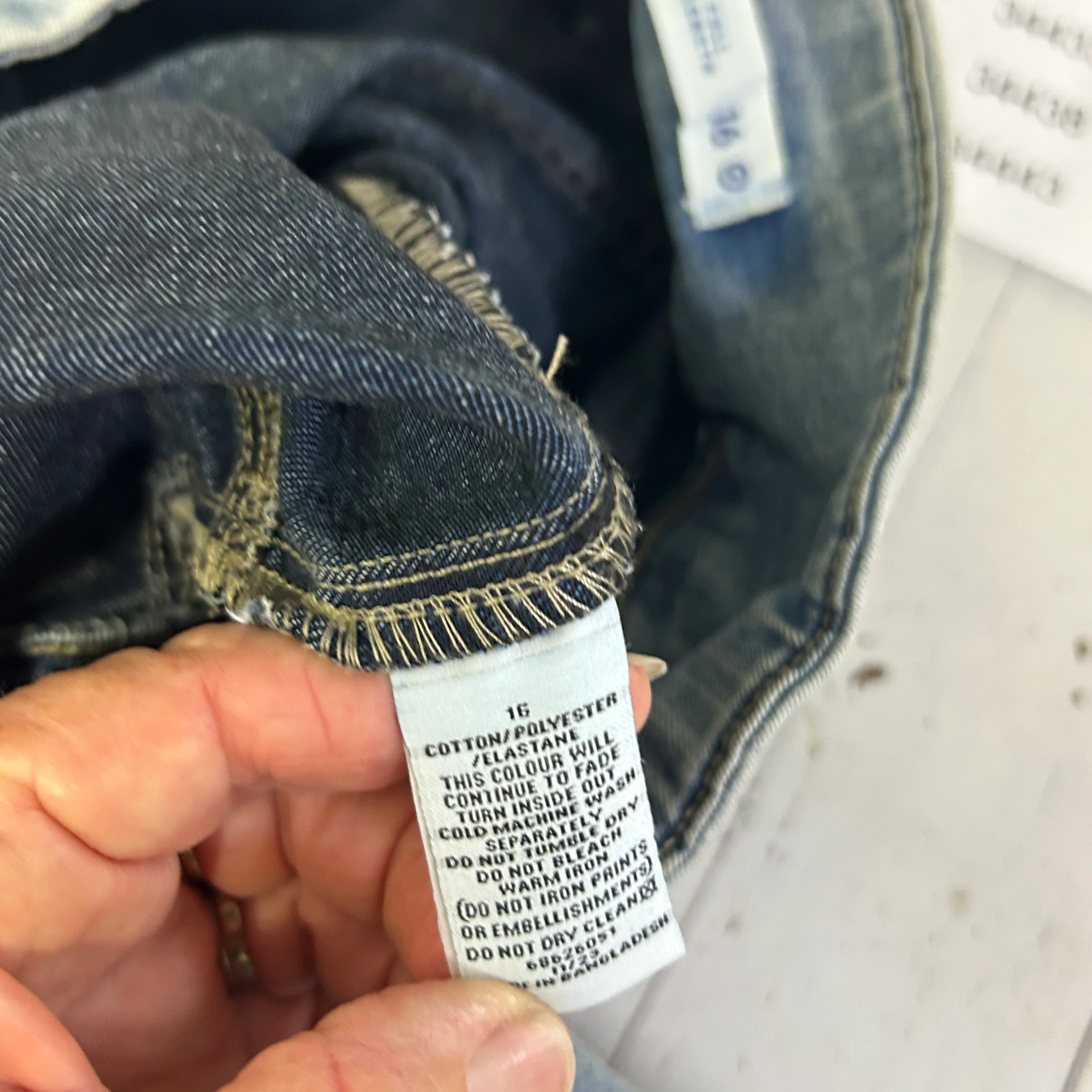 Target Grey-Blue Denim Jegging Jeans - Size 16 - Image 4