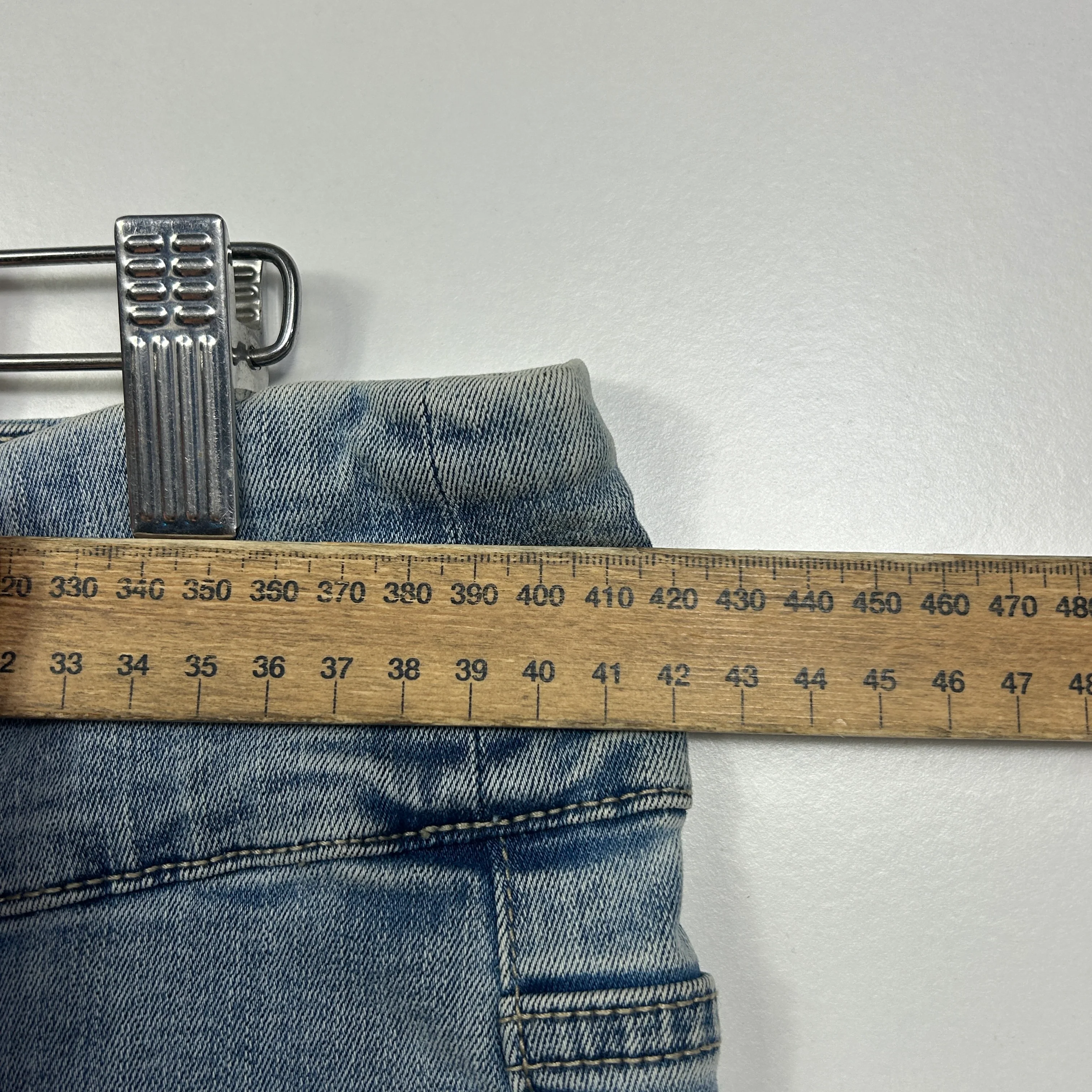 Target Grey-Blue Denim Jegging Jeans - Size 16 - Image 5