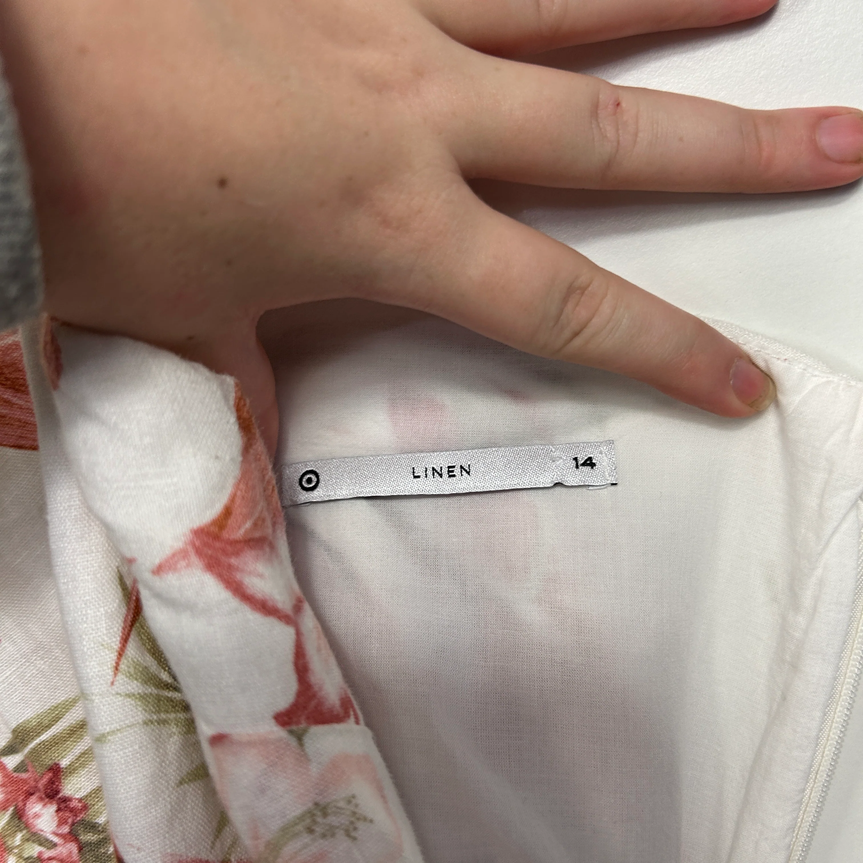 Target Linen Floral Dress - Size 14 - Image 2