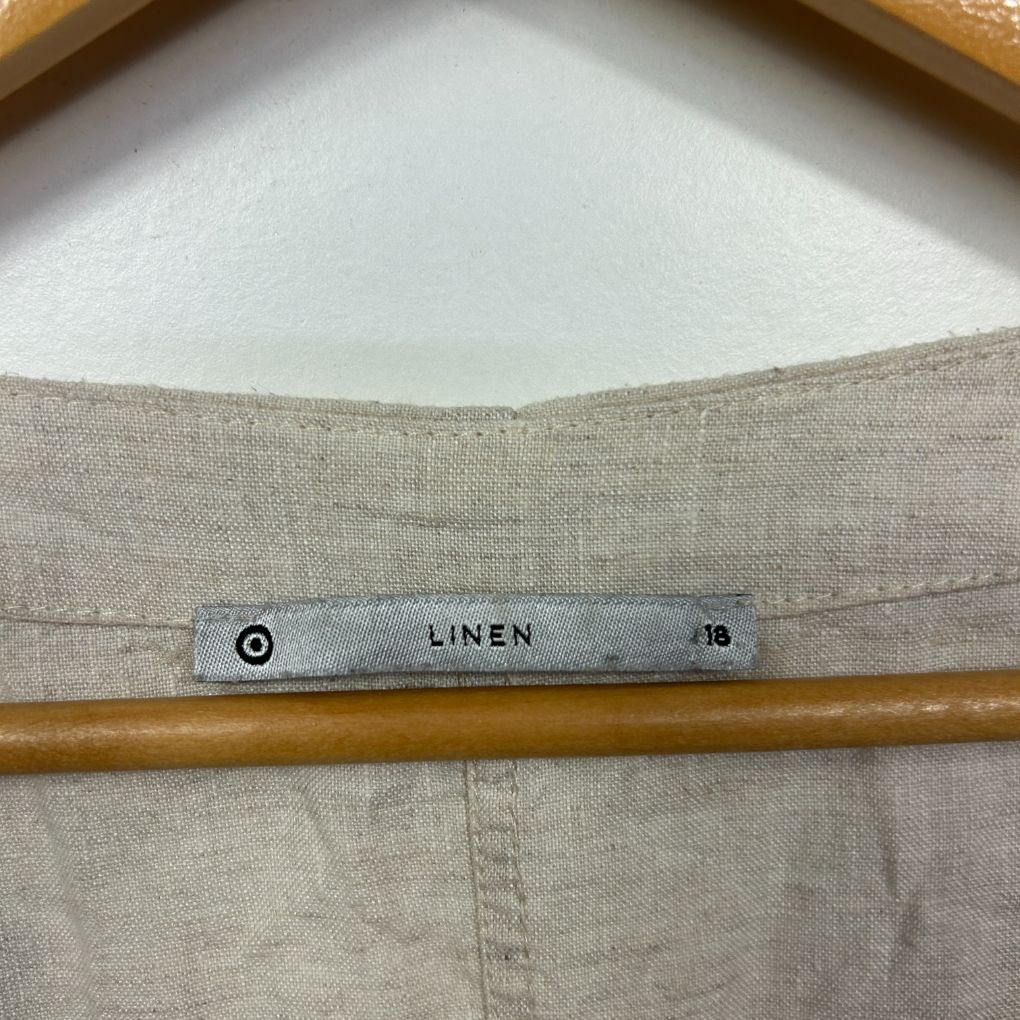 Target Natural Linen Dress - Size 18 - Image 5