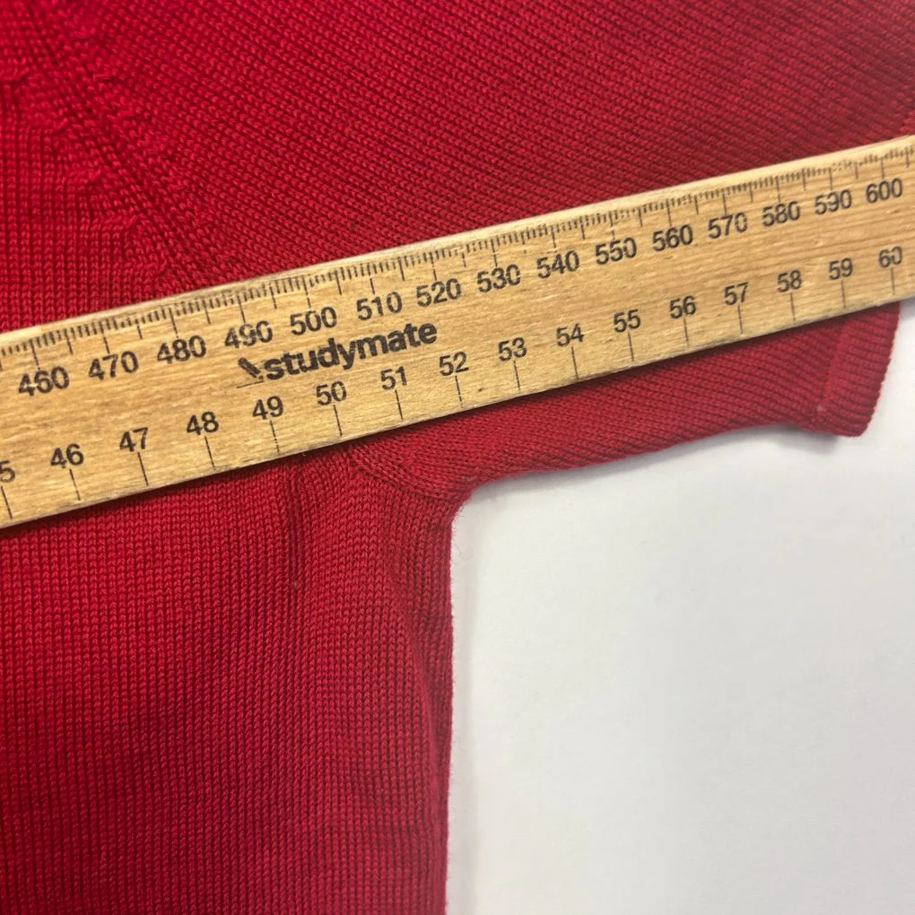 Vintage Target Red Wool Top Jumper - Size 16 - Image 4