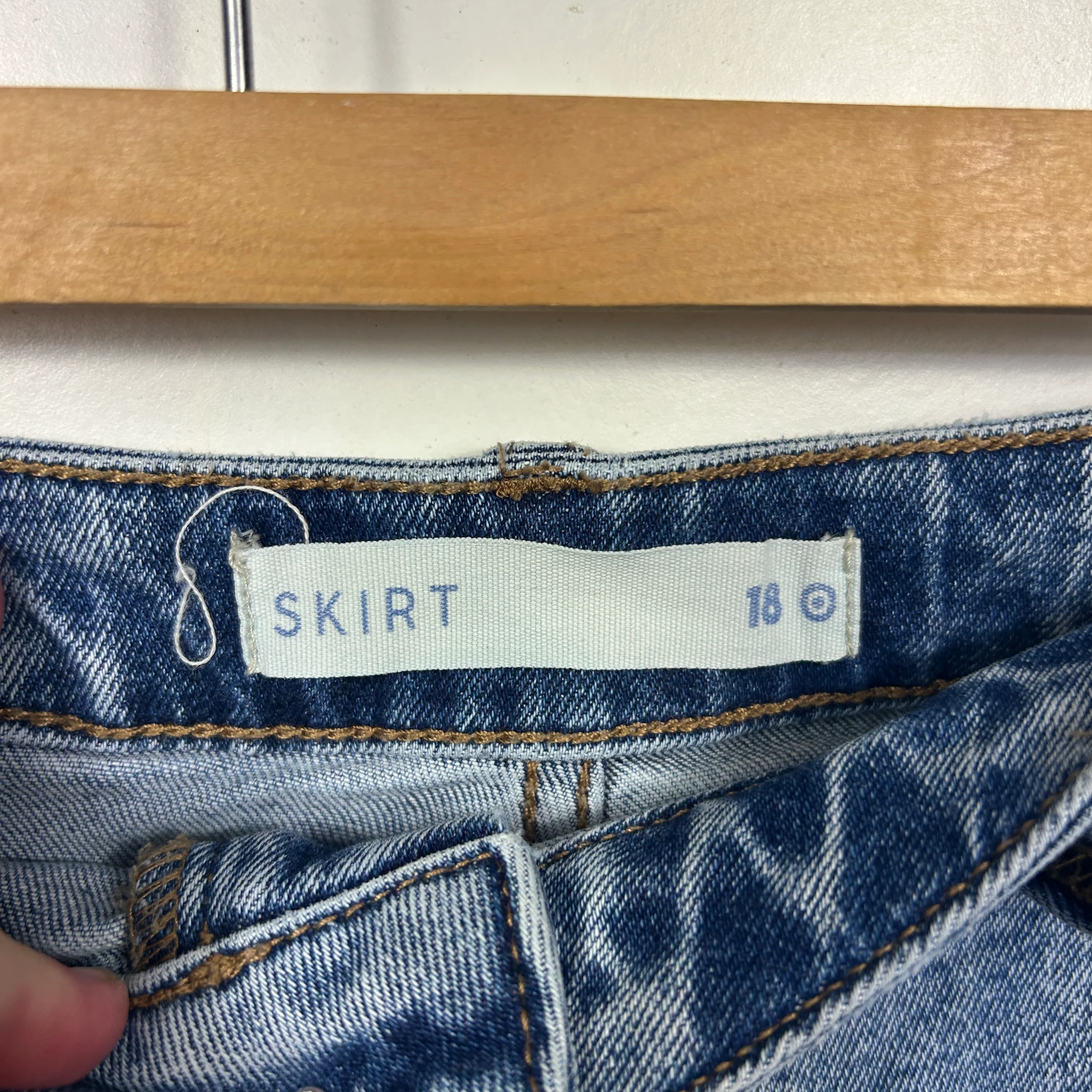 Target Skirt Blue Denim Skirt - Size 18 - Image 4