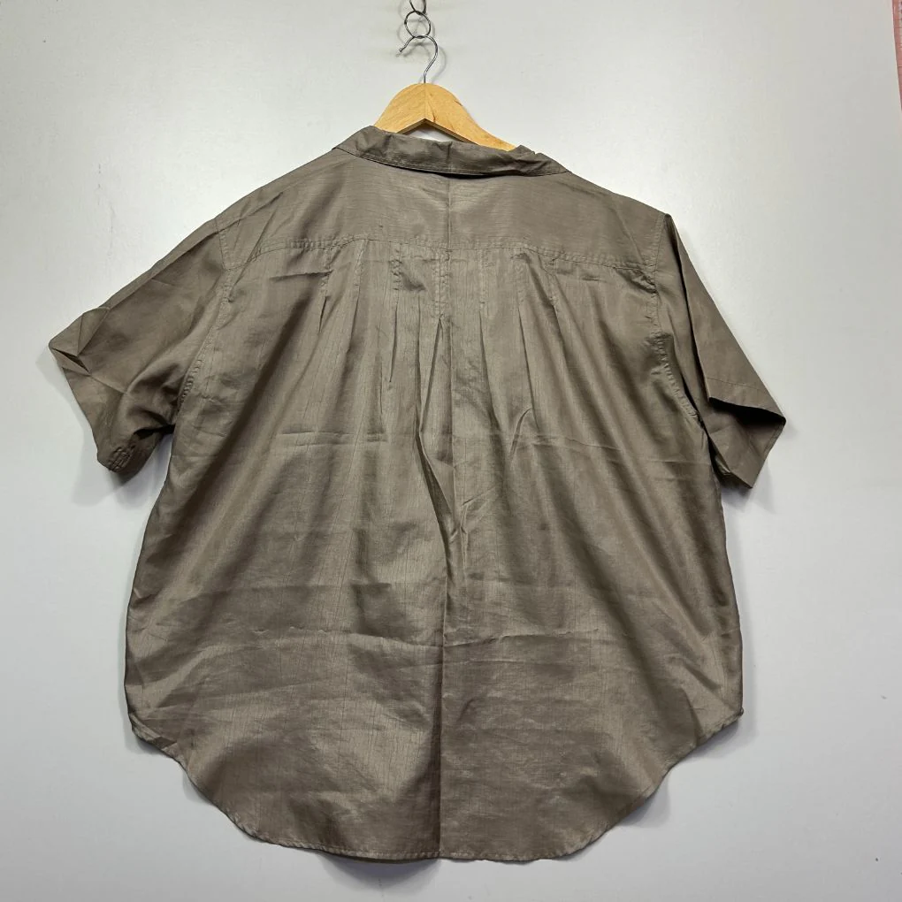 Vintage Target Taupe Silky Shirt - Size 18 - Image 2