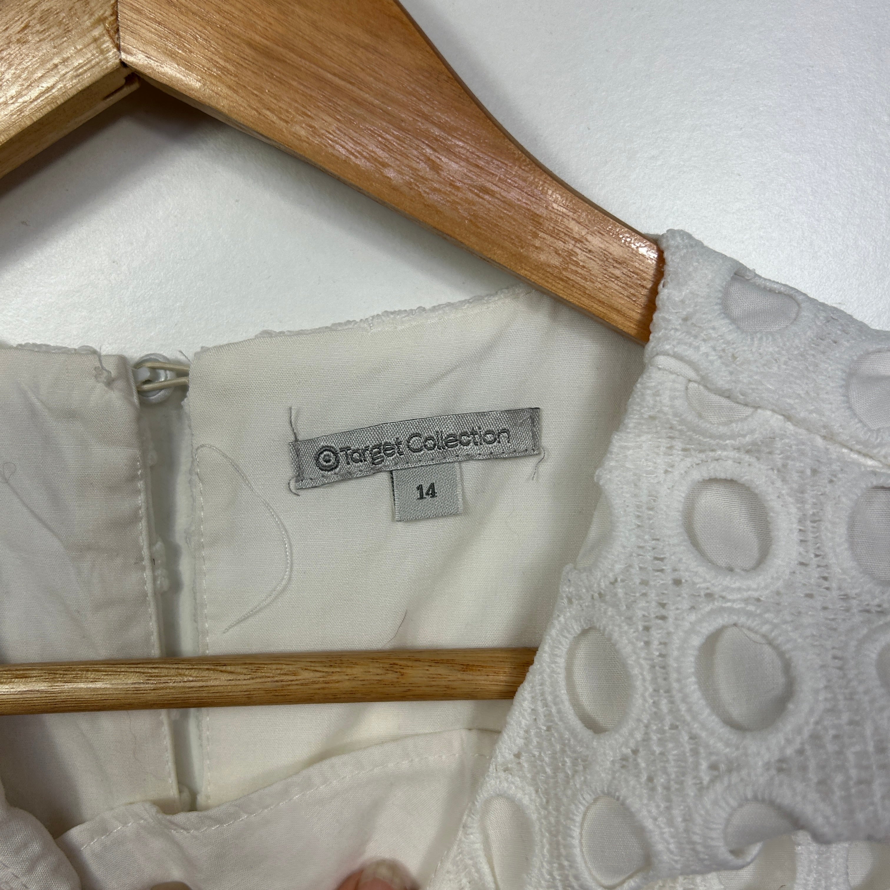 Target White Eyelet Lace Top - Size 14 - Image 2