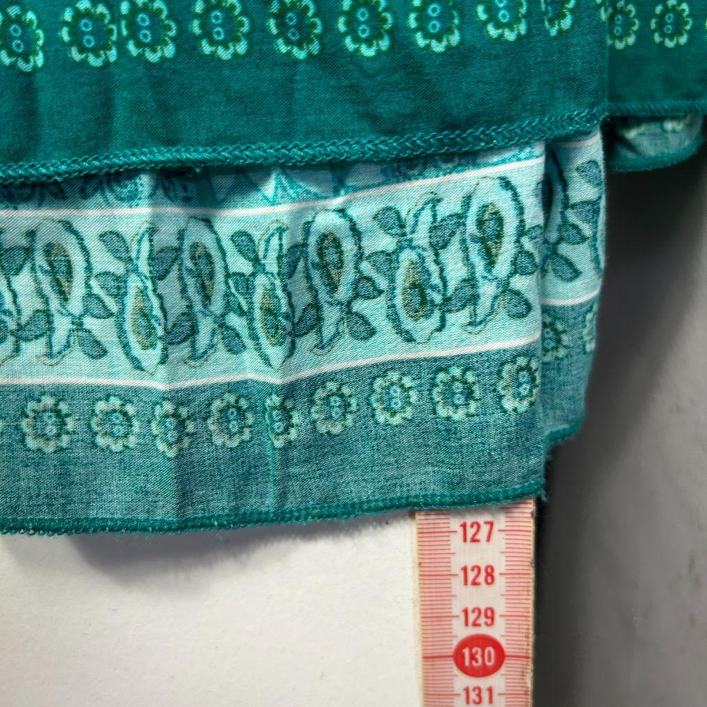 Teal Floral Boho Maxi Dress - Size 16 - Image 8