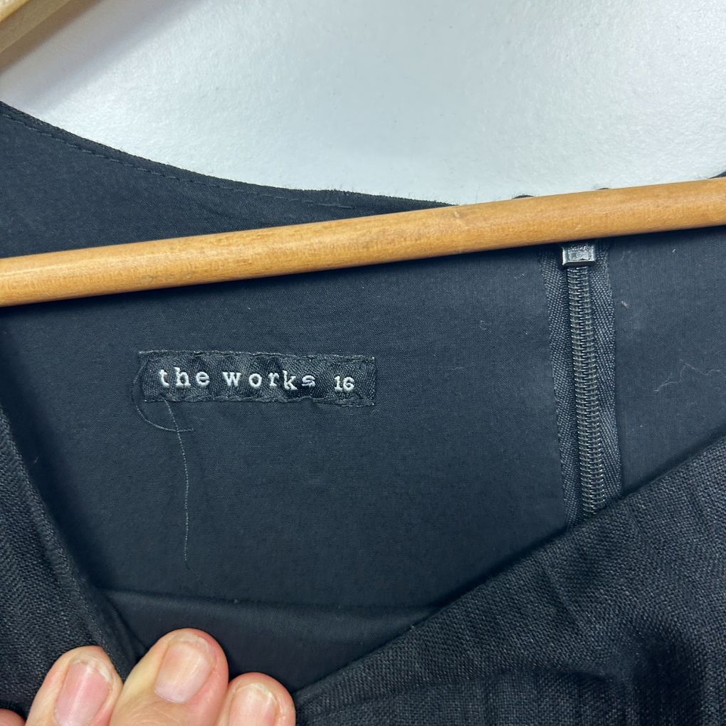 The Works Black Dress - Size 16 - Image 2