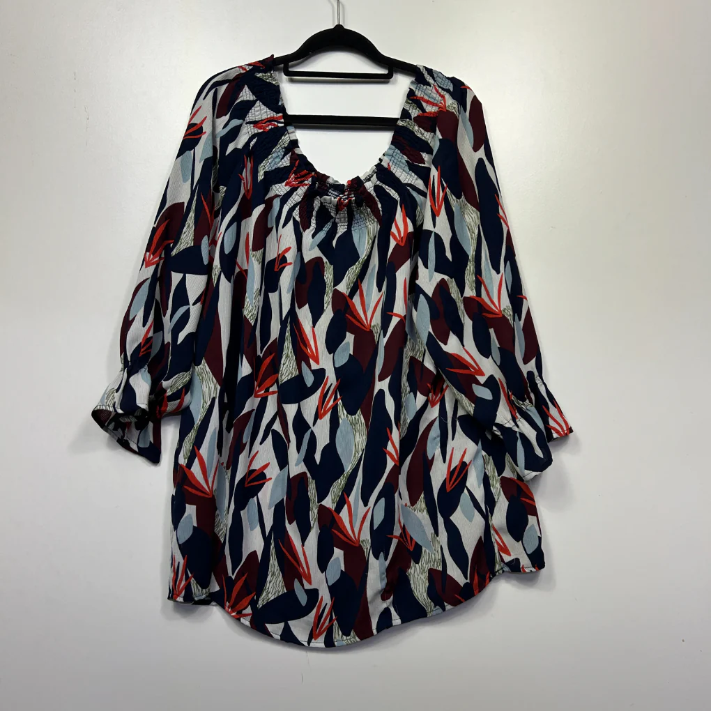 Threadz Multicoloured Smocked Top - Size XL - Image 2