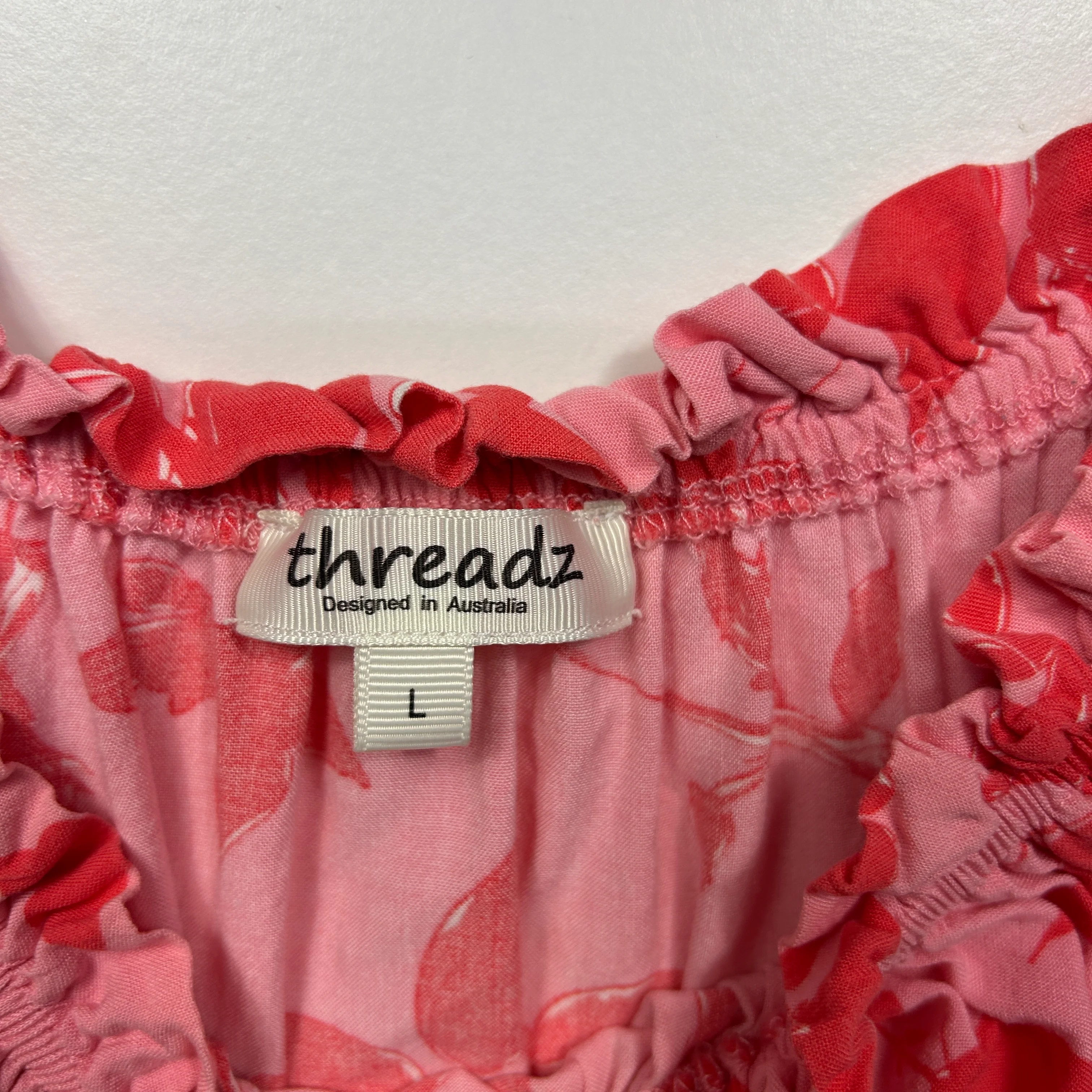 Threadz Pink Floral Blouse - Size L - Image 3