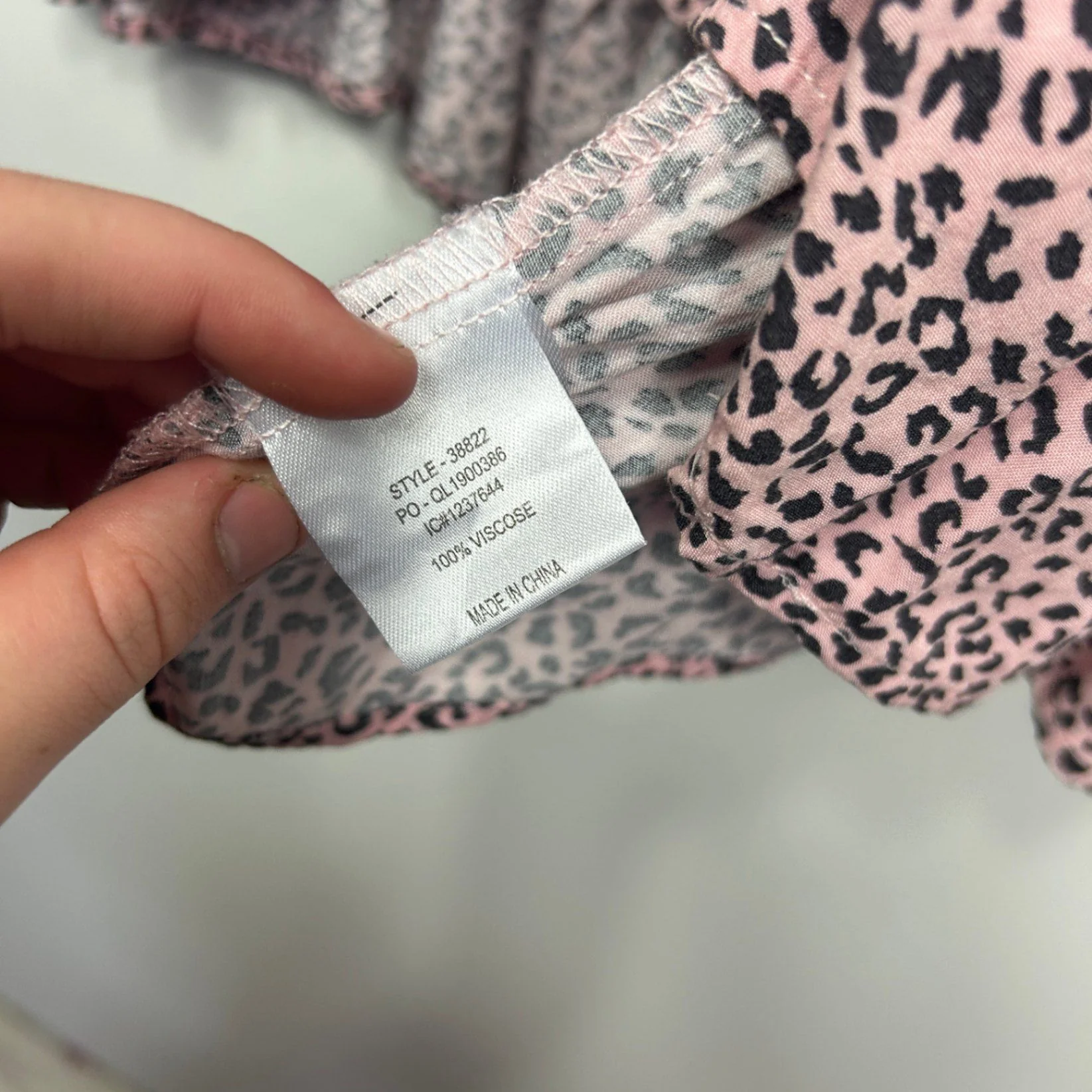 Threadz Womens Pink Viscose Long Sleeve Tiered Ruffle Blouse Top Size 14 Large Animal Print - Image 5