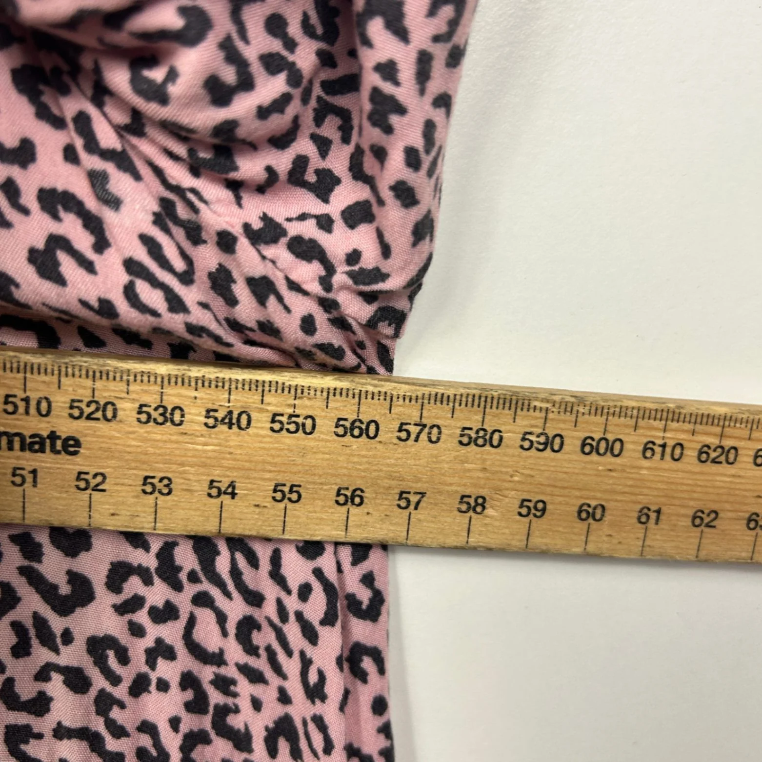 Threadz Womens Pink Viscose Long Sleeve Tiered Ruffle Blouse Top Size 14 Large Animal Print - Image 9