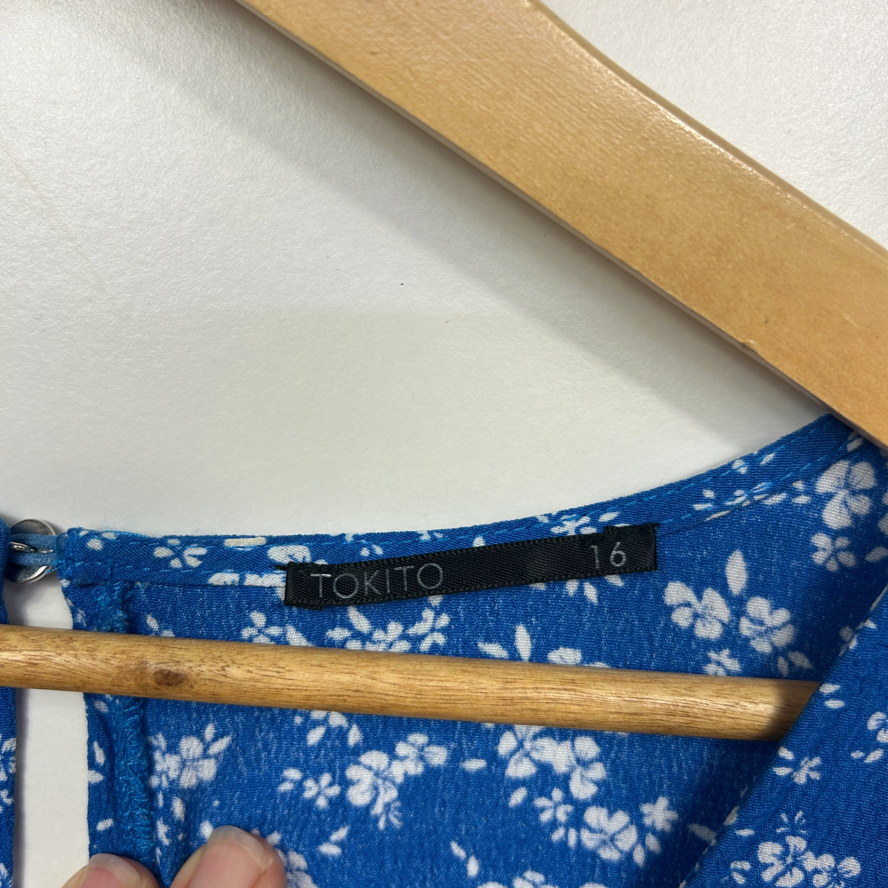 Tokito Blue Floral Dress - Size 16 - Image 3