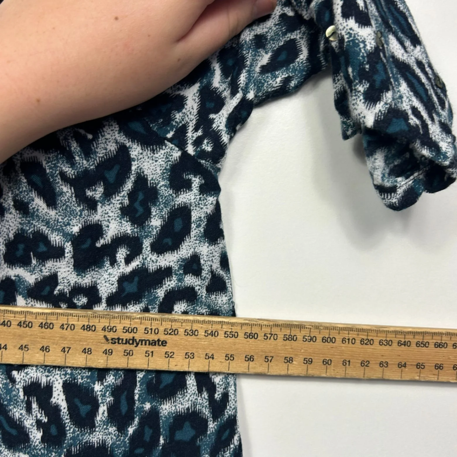 Tree Of Life Blue Animal Print Tunic Top One Size - Image 6