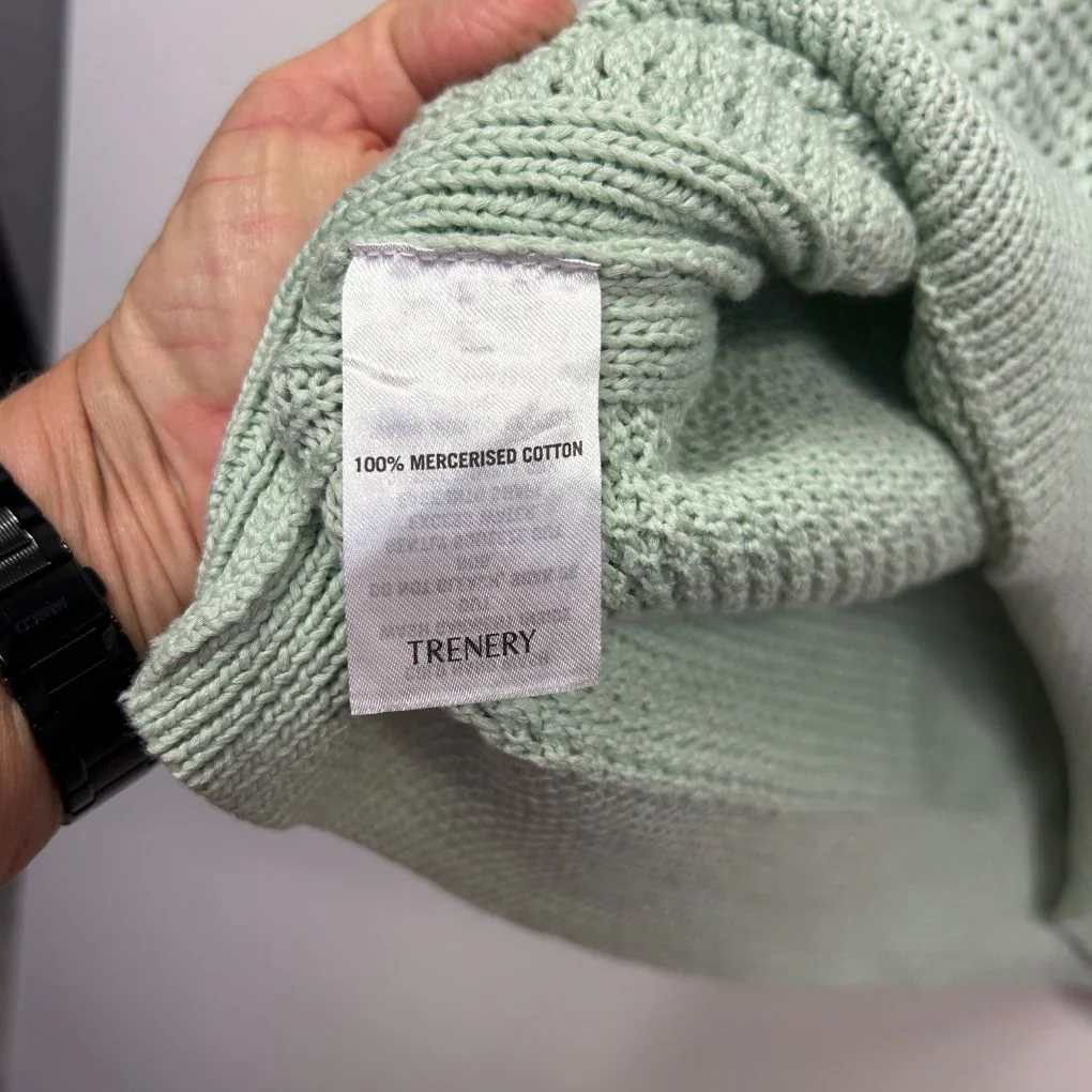 Trenery Green Cotton Knit Jumper - Size XXL - Image 4