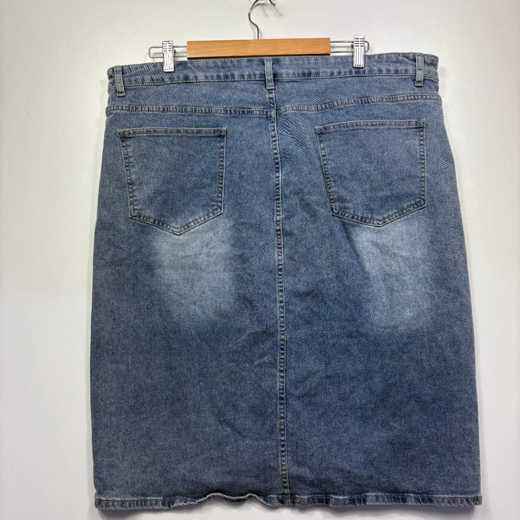 Blue Denim Skirt - Size 4XL - Image 5