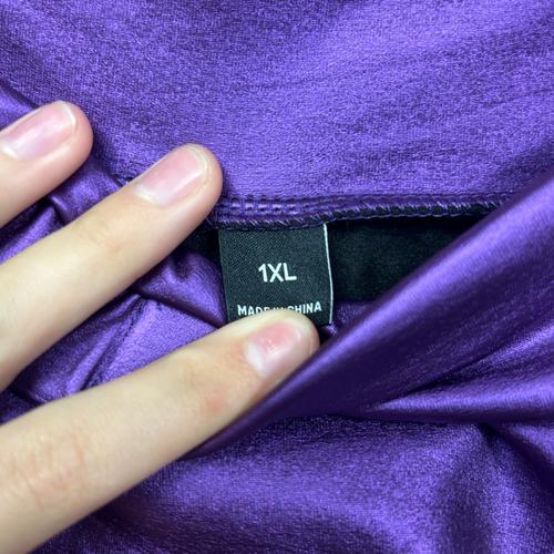 Purple Satin Skater Skirt - Size 1XL - Image 6
