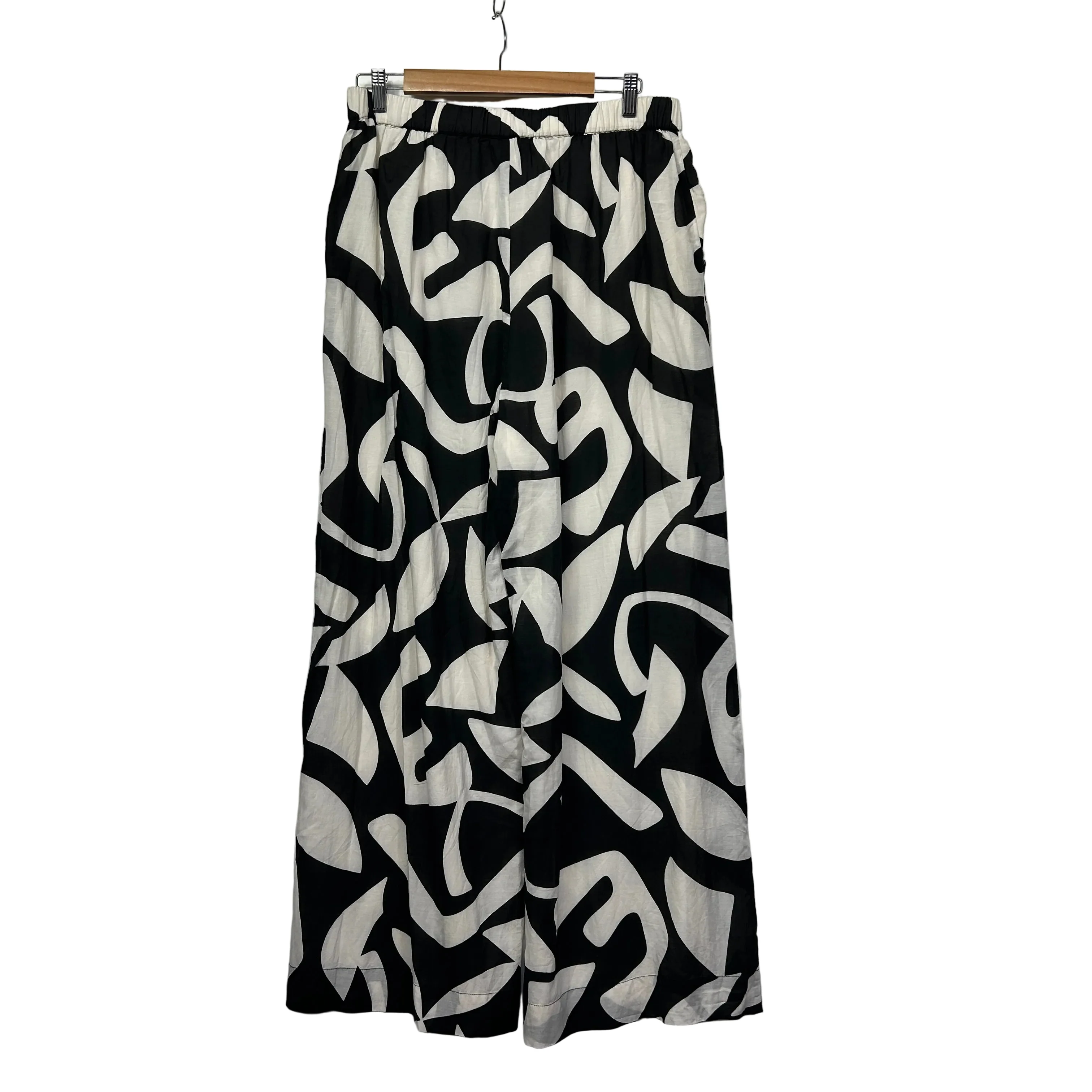 Unison Black and White Geometric Print Pants - Size 14 - Image 2