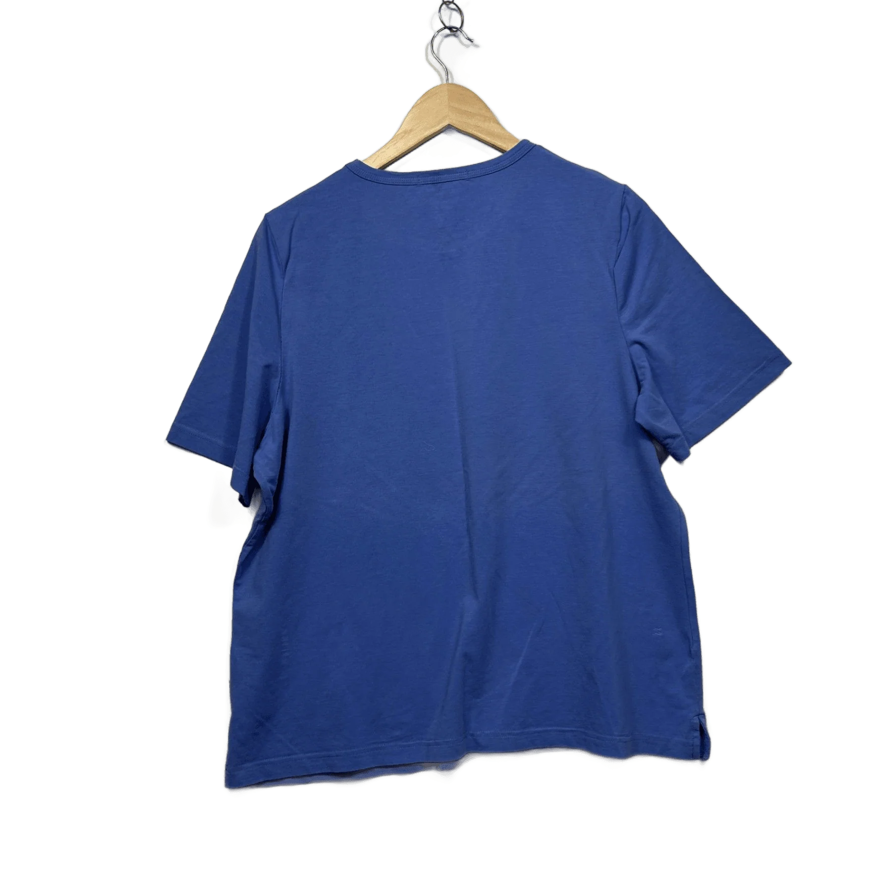 Victoria Hill Blue Cotton Short Sleeve Tshirt Casual Top Size 18 - Image 2