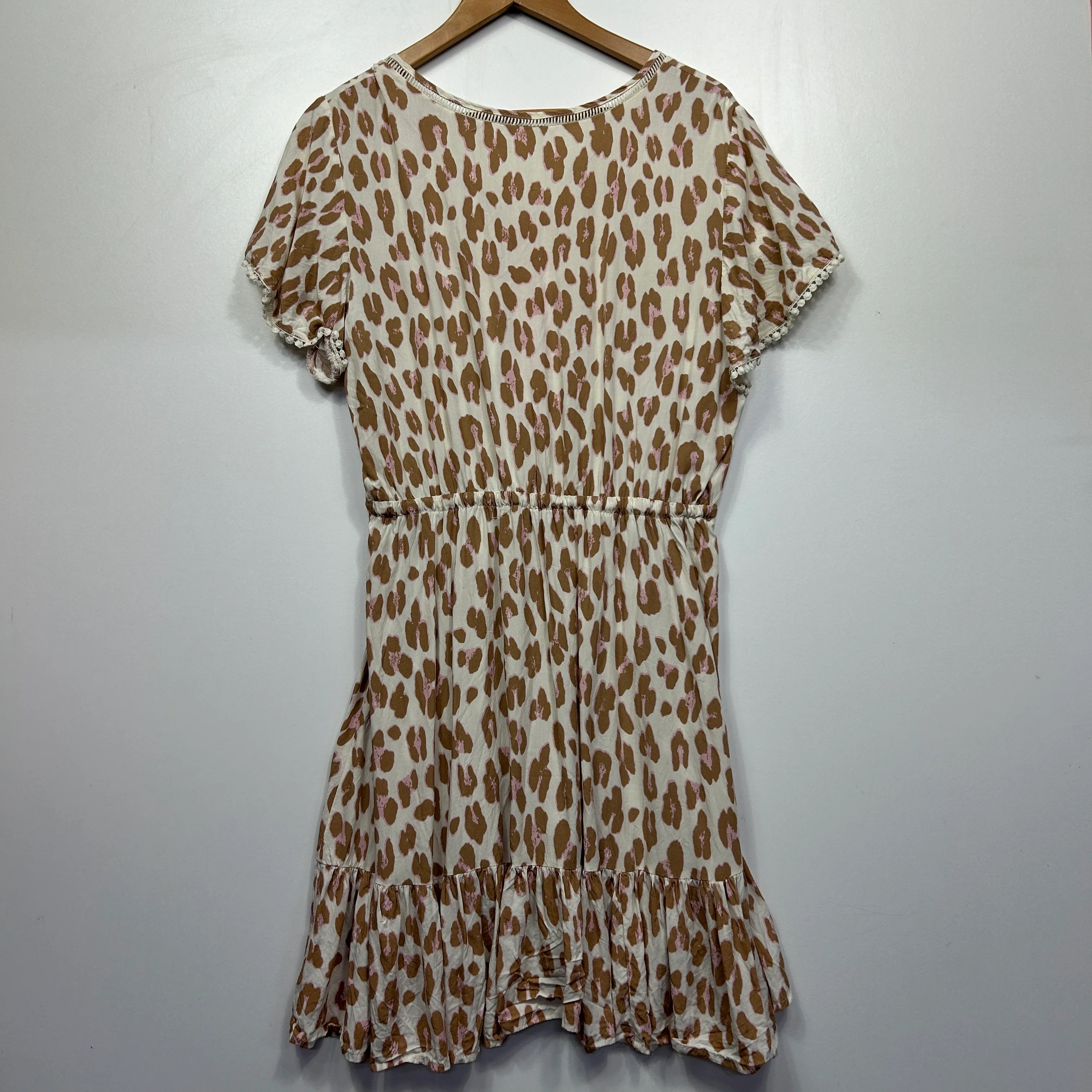 Vine Apparel Brown Leopard Print Dress - Size 14 - Image 6