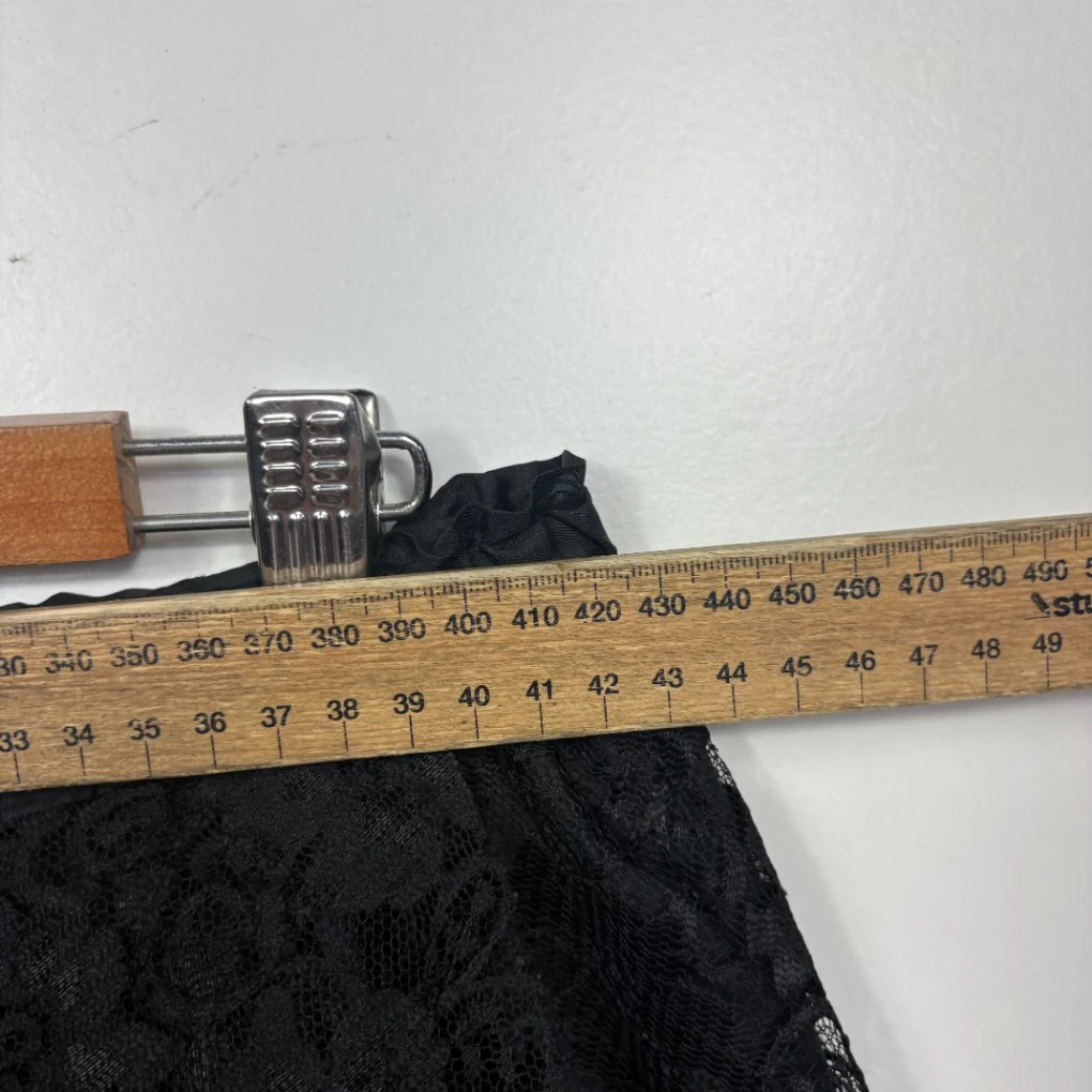 Vintage Black Lace Asymmetric Hi Low Skirt - One Size - Image 6