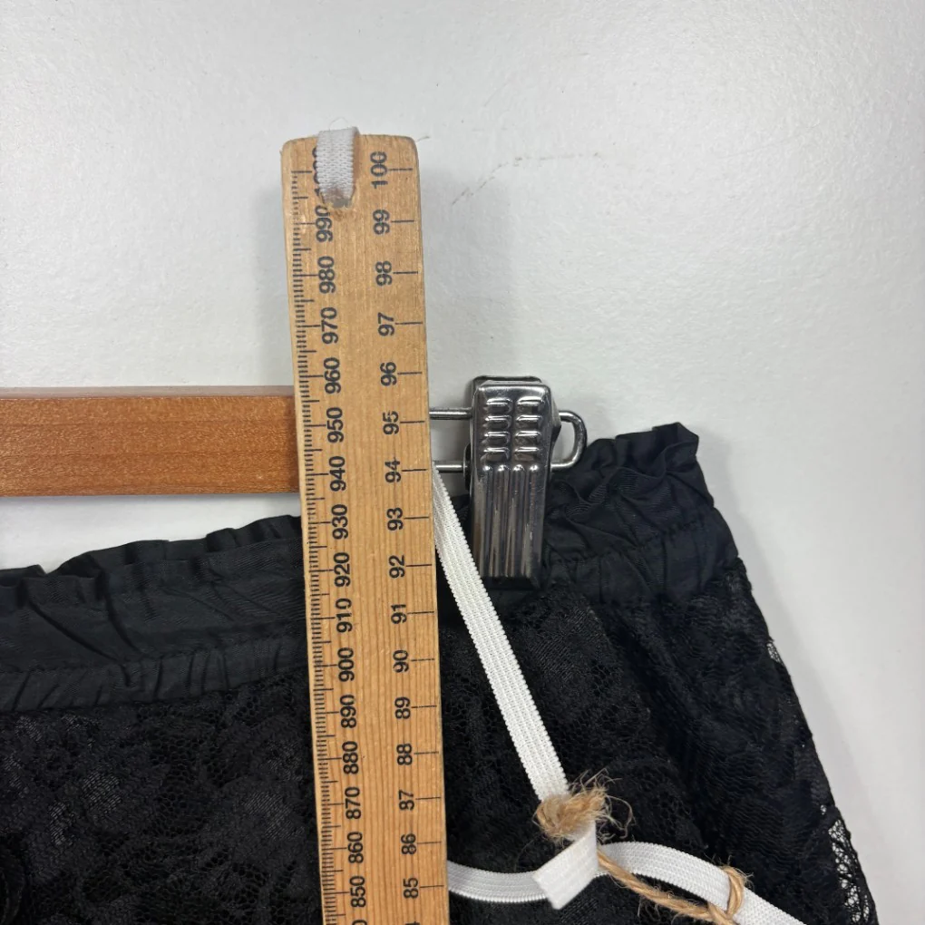 Vintage Black Lace Asymmetric Hi Low Skirt - One Size - Image 7