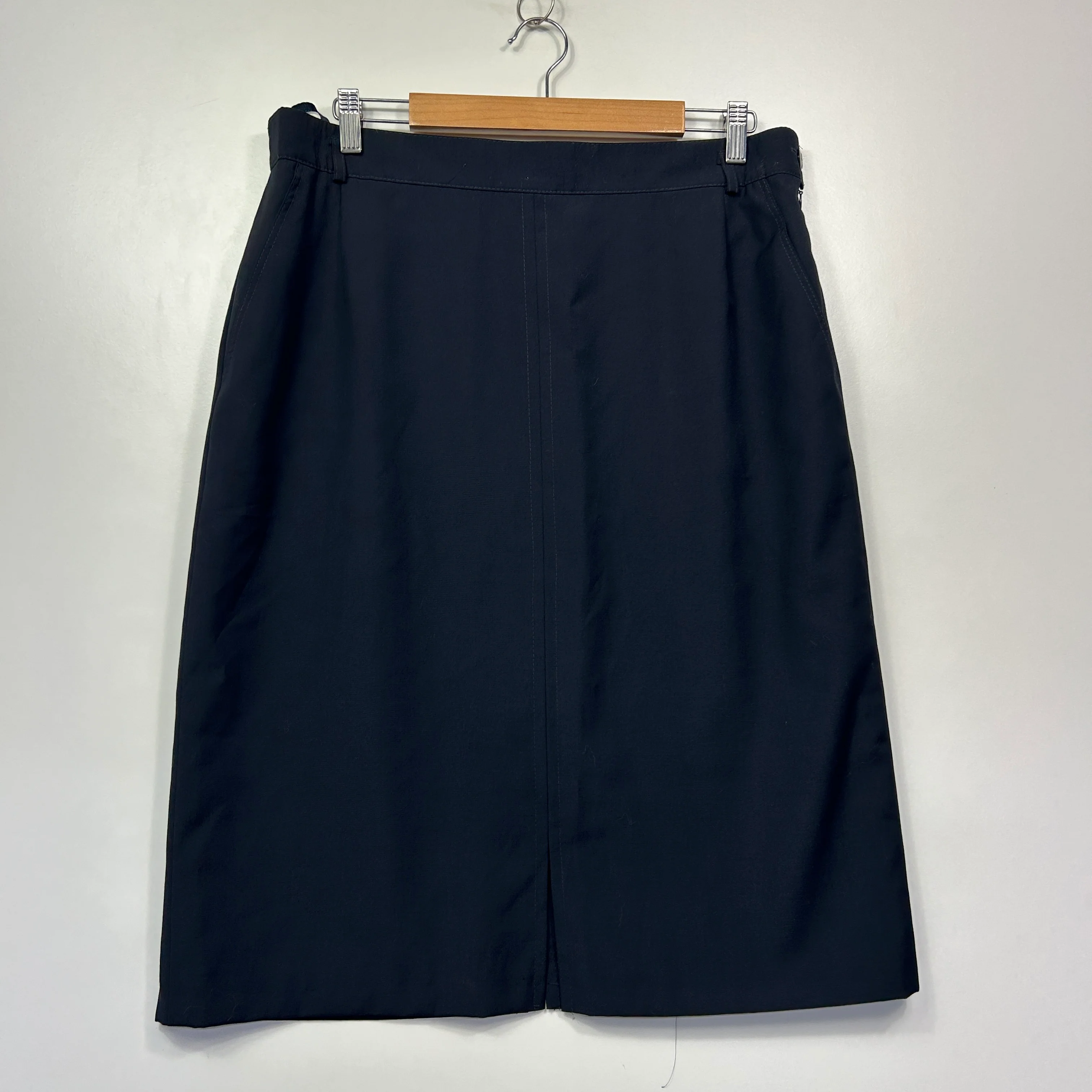 Vintage German Bardehle Black Textured Pencil Skirt - Size XL - Image 2