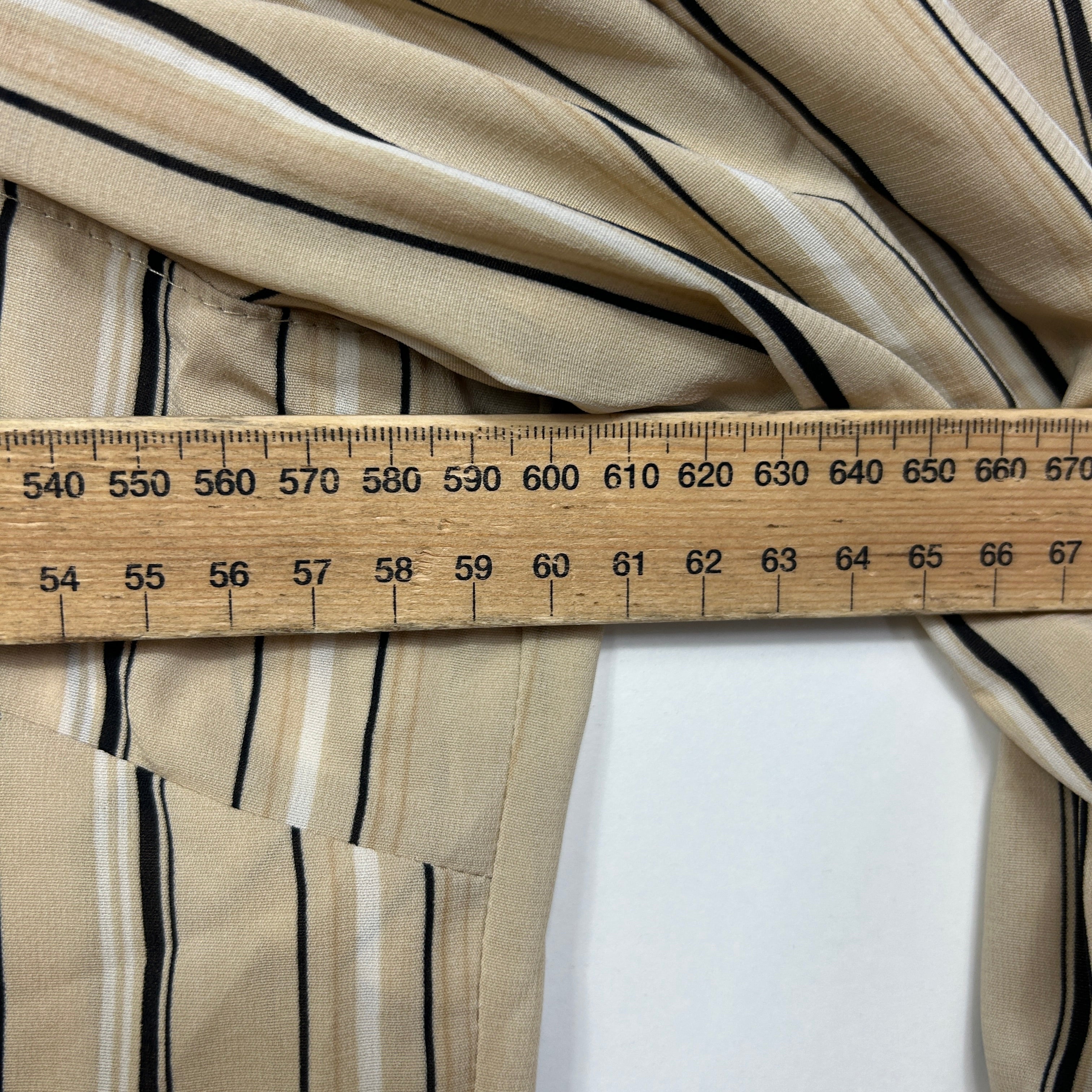 Vintage Millers Beige Striped Shirt - Size 20 - Image 4
