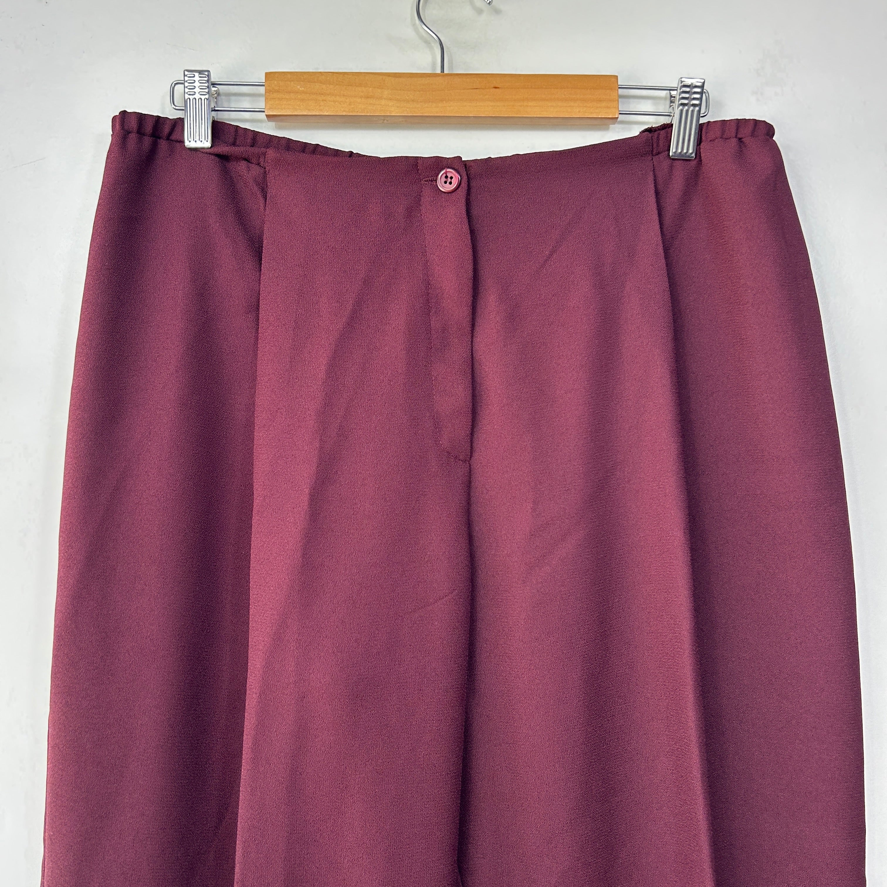 Vintage Millers Burgundy Pleated Pants - Size 16 - Image 3