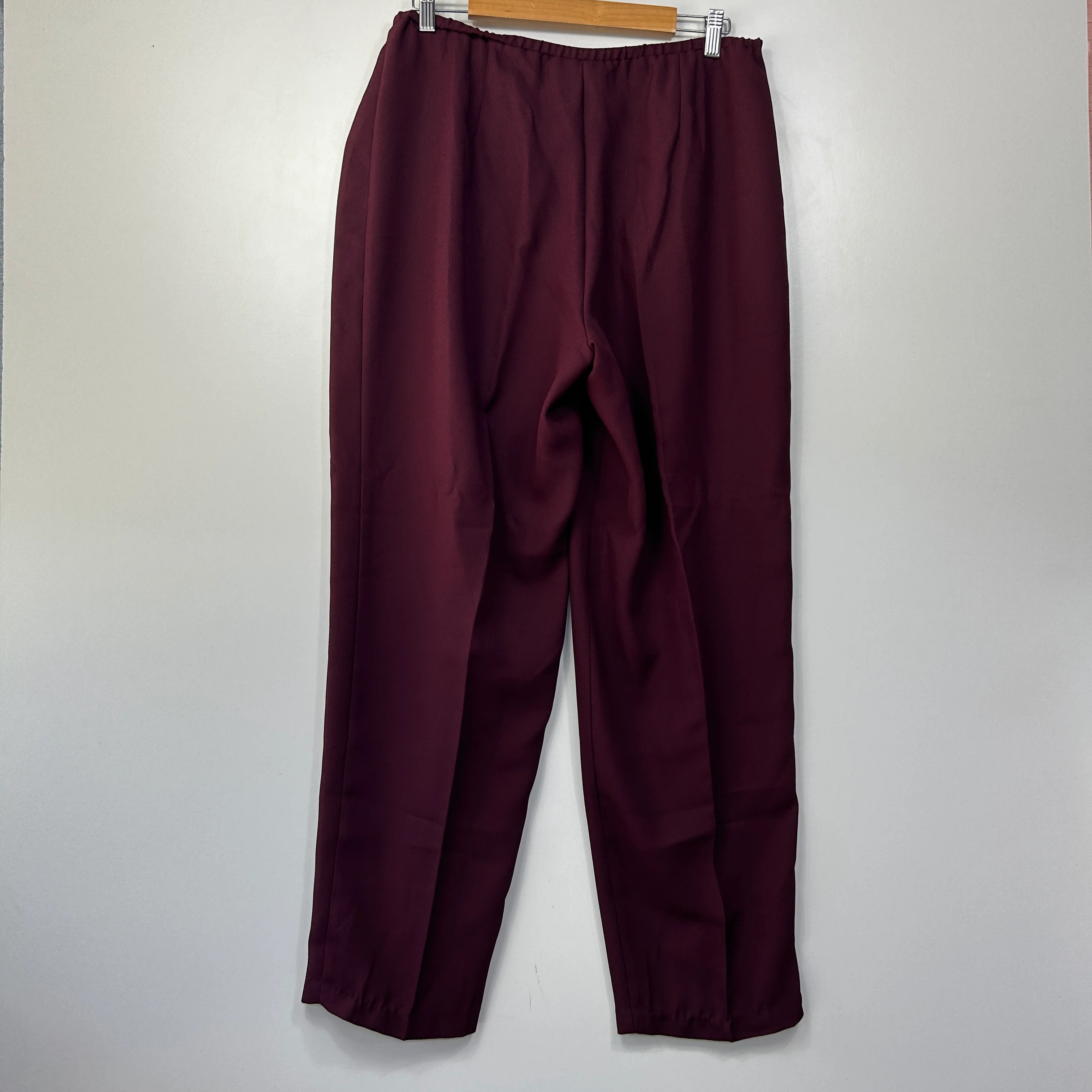 Vintage Millers Burgundy Pleated Pants - Size 16 - Image 4