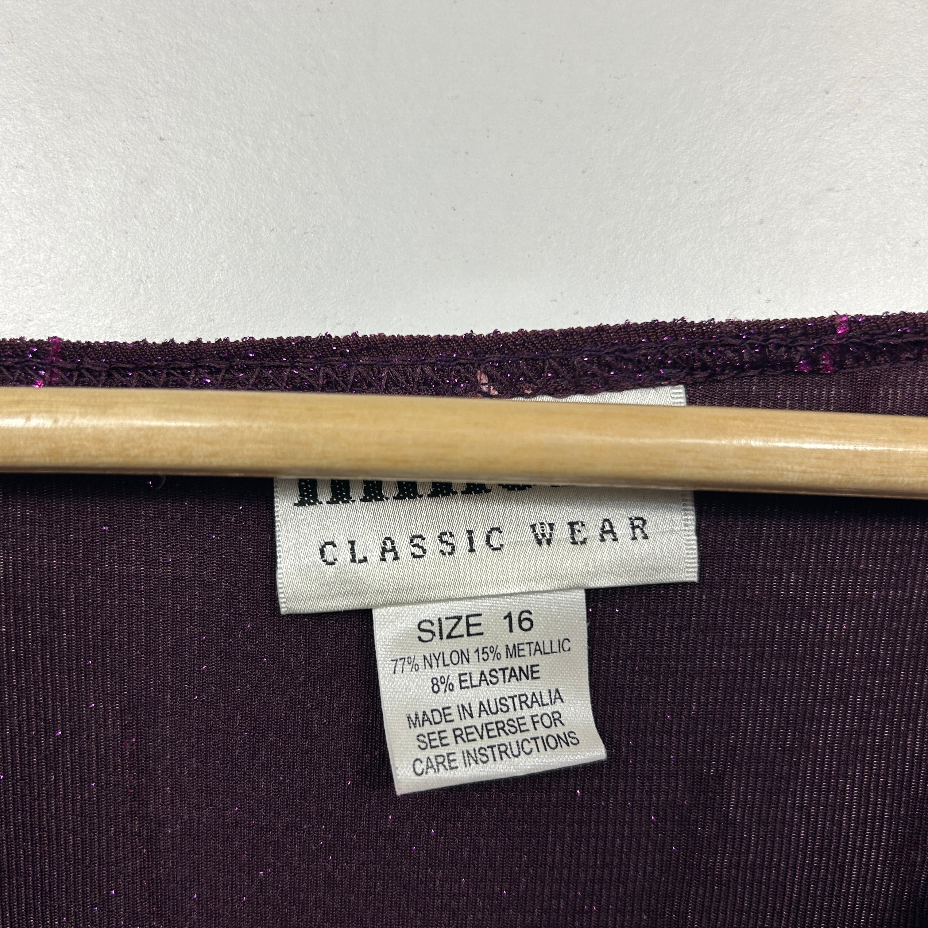 VIntage Millers Purple Sparkly Top - Size 16 - Image 3