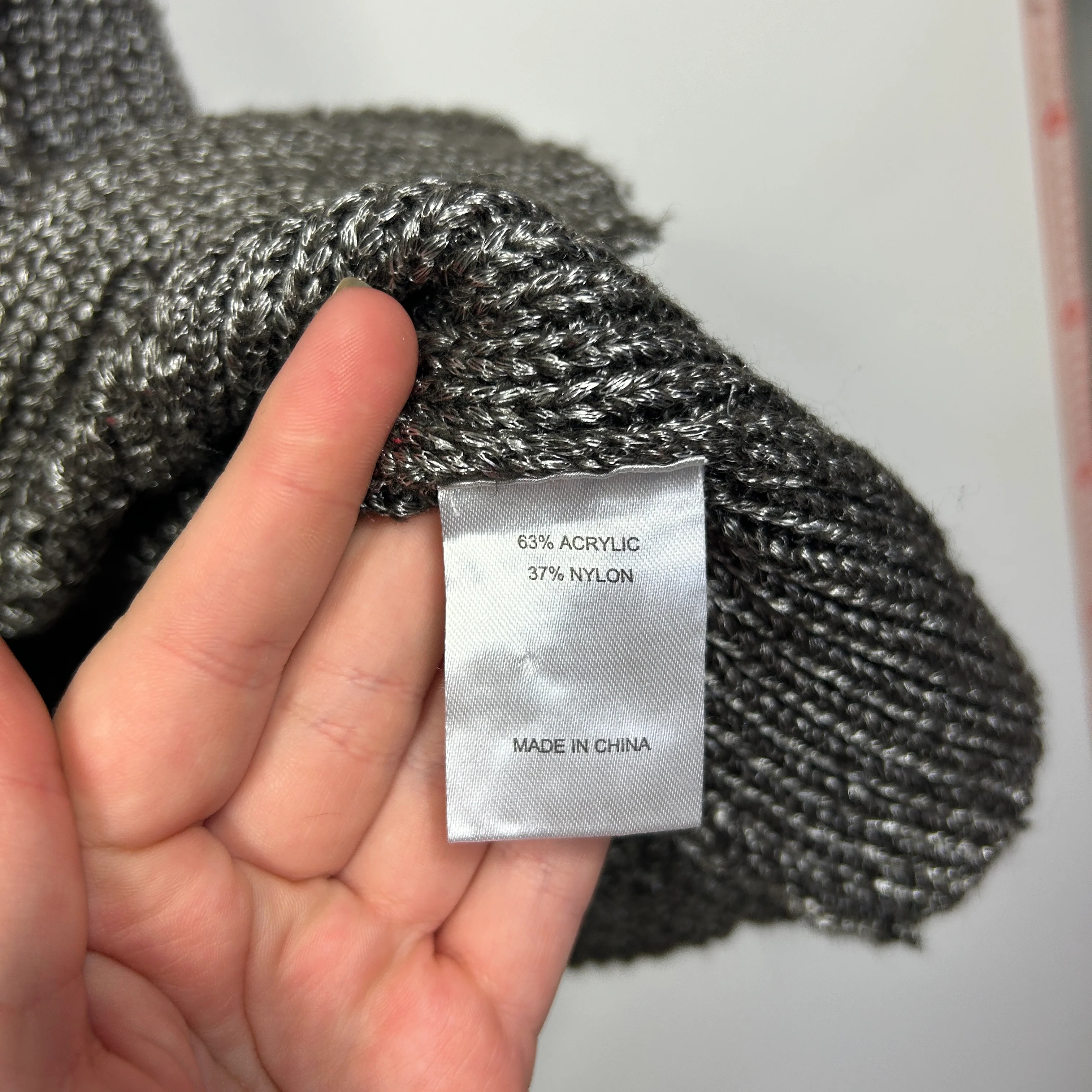 Virtuelle Charcoal Grey Knit Top- Size 12/14 - Image 3