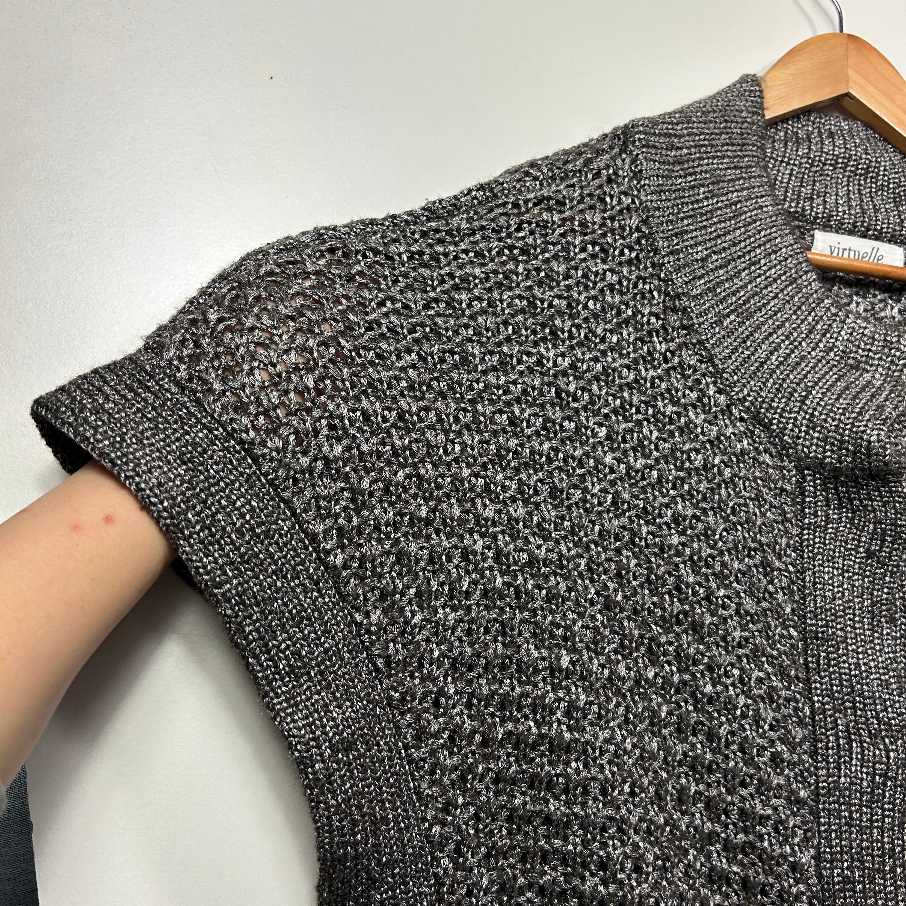 Virtuelle Charcoal Grey Knit Top- Size 12/14 - Image 4