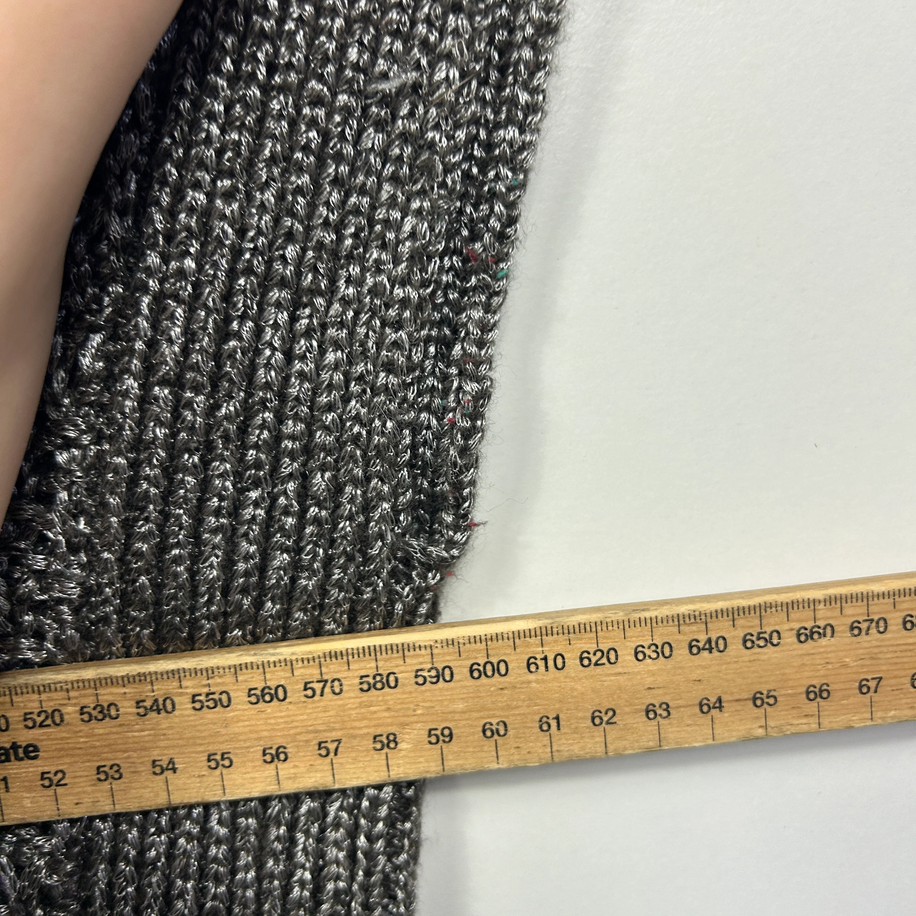 Virtuelle Charcoal Grey Knit Top- Size 12/14 - Image 7