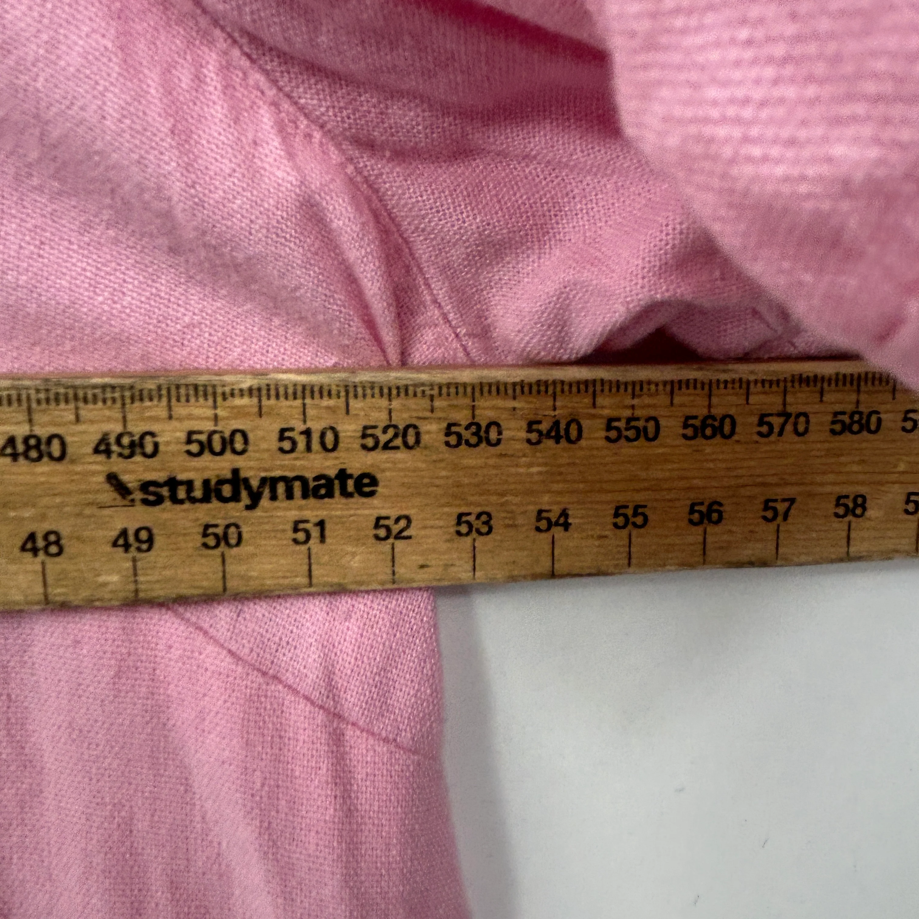 W.Lane Dusty Pink Linen Polo Top - Size 14 - Image 4